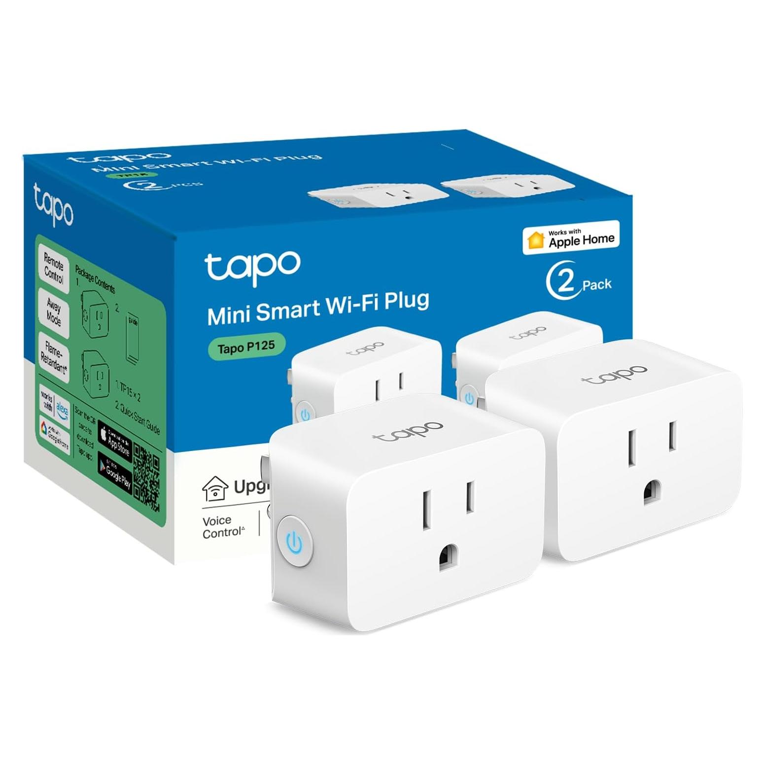Enchufe Inteligente TP-Link Tapo P125 2-Pack, 1800W, HomeKit