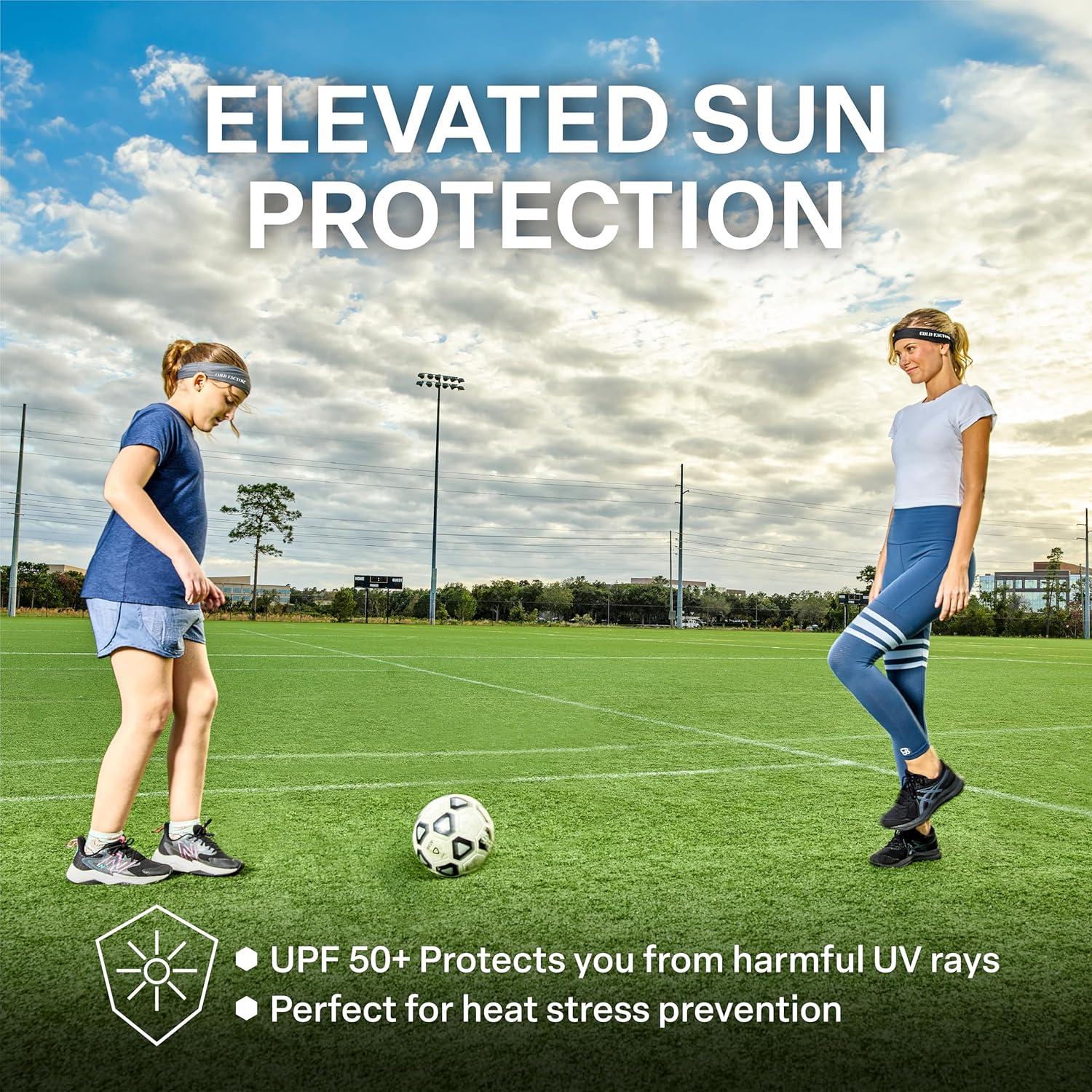 Banda para la cabeza de enfriamiento Cold Factor - 3 Paquetes, UPF 50+