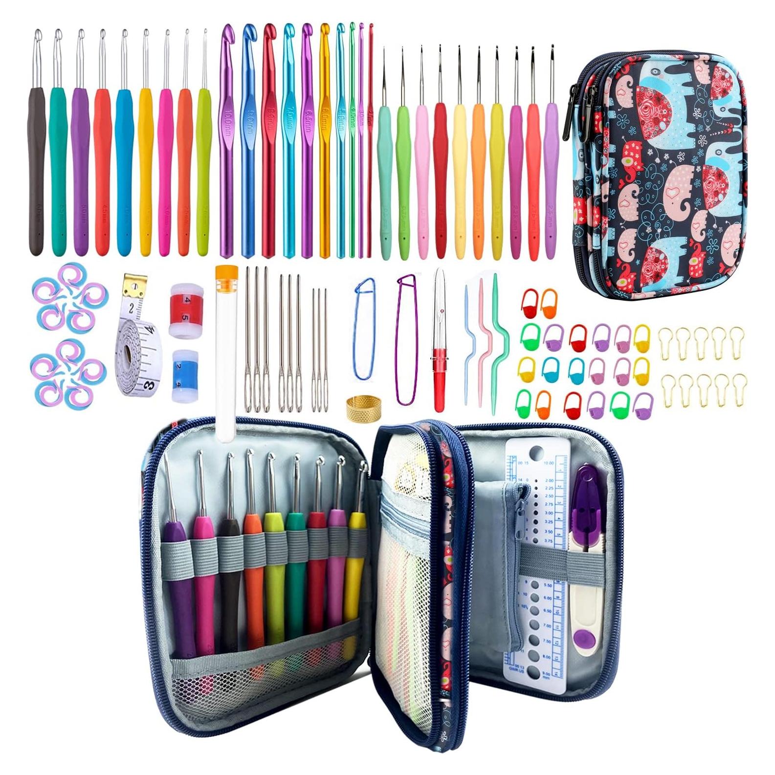 Kit de Crochet Completo Mdoker 100 Piezas Ergonomico