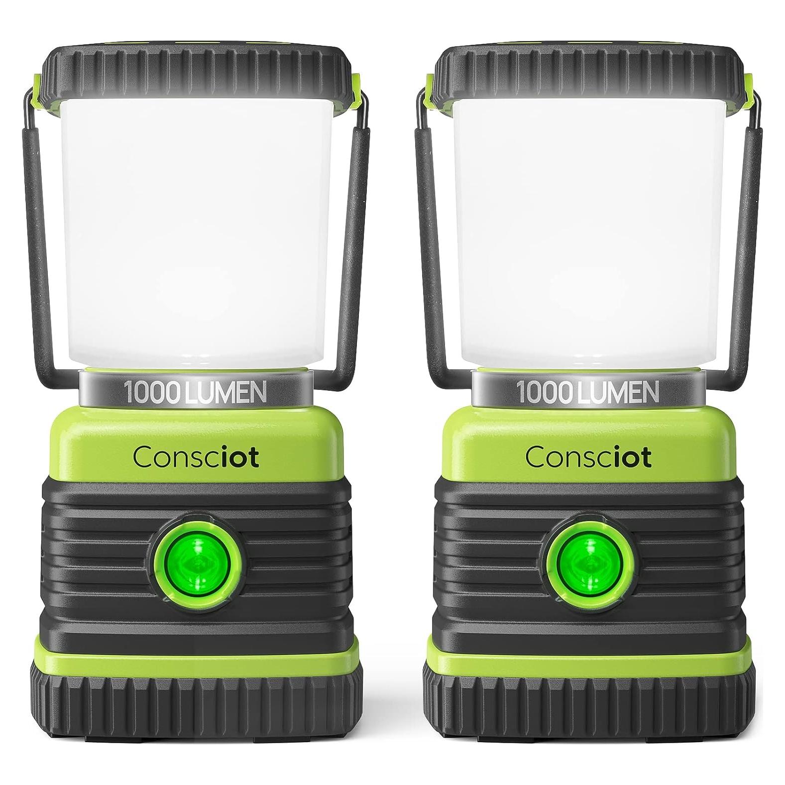 Linterna de Camping LED Linkind 1000LM 4 Modos IPX4 Paquete 2