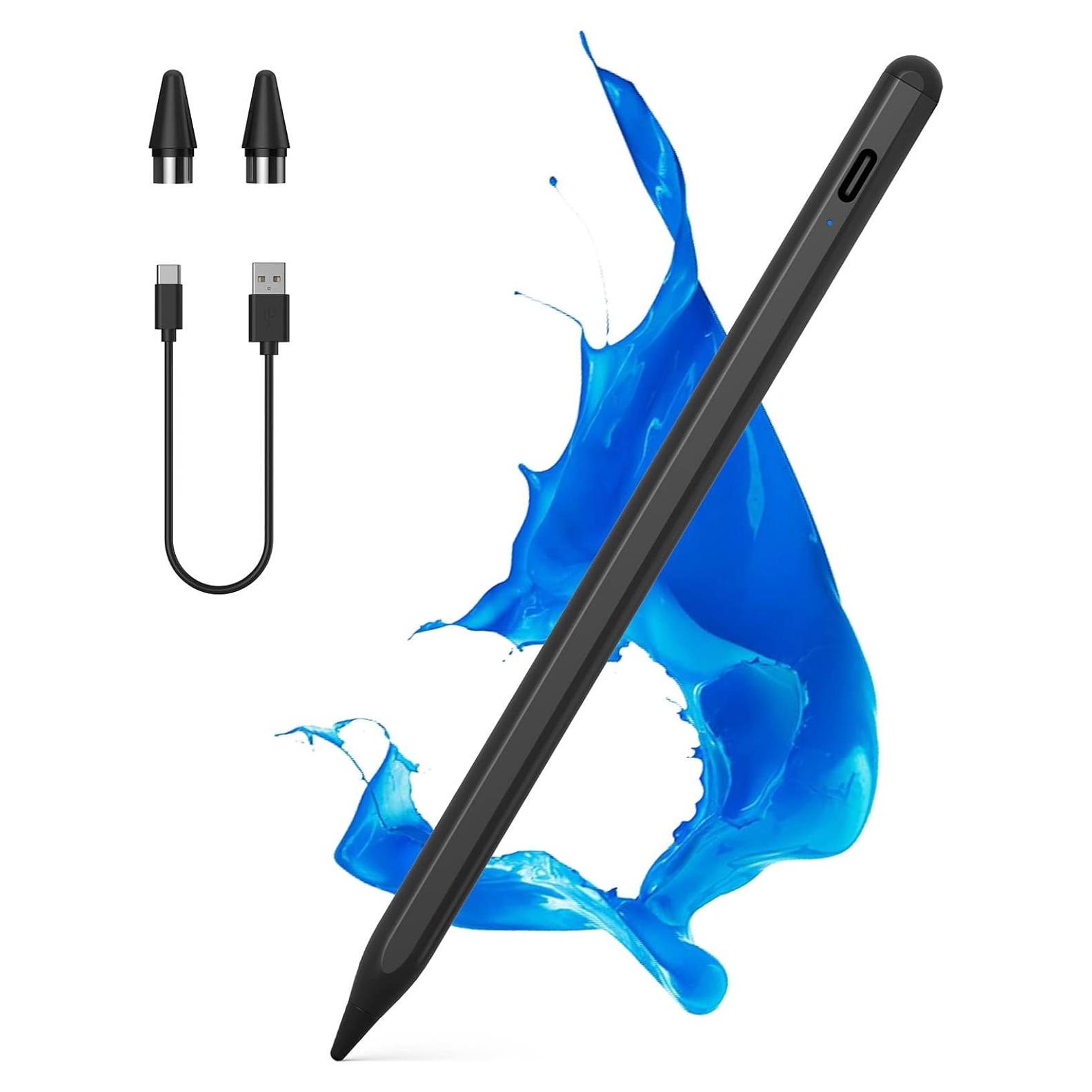 Lápiz Stylus Activo NTHJOYS Negro para iPad y Android Punta Fina