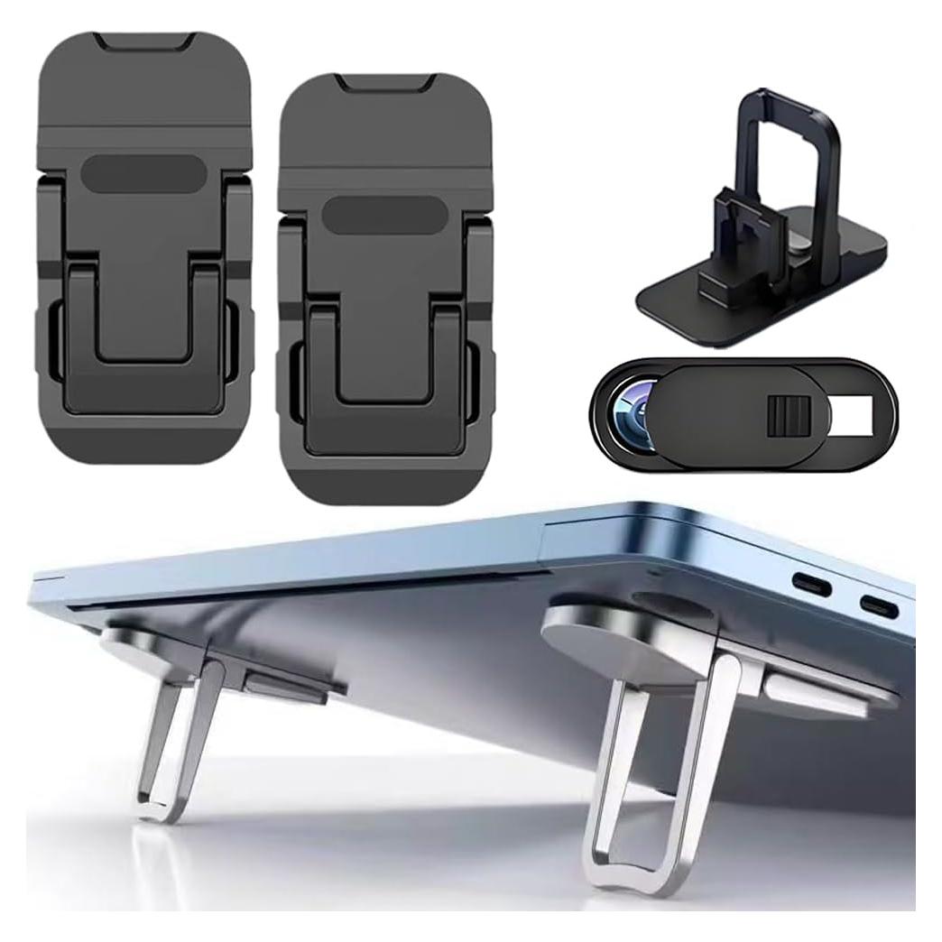 Soporte para Laptop Ajustable AYXKJ Ergonómico Plegable Negro