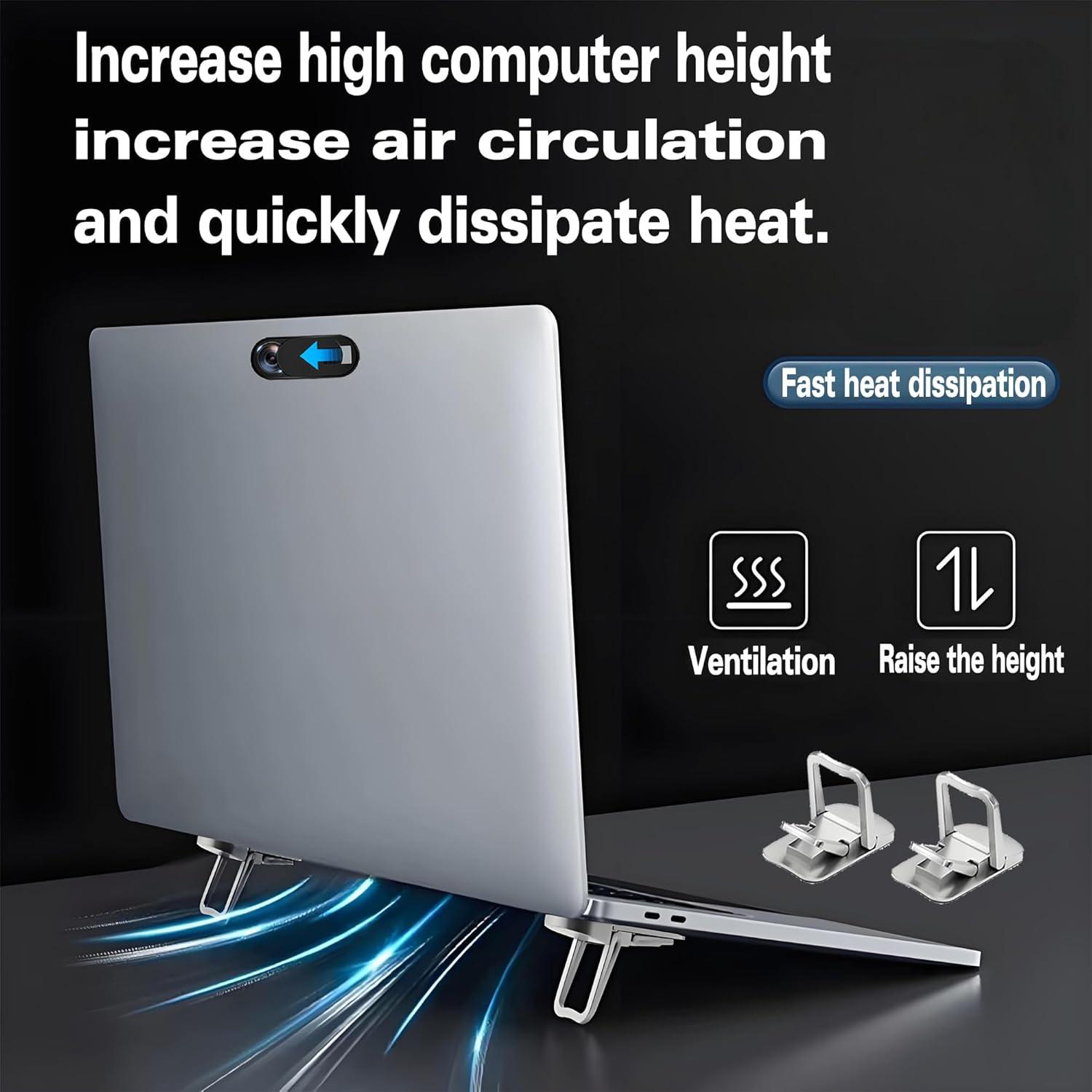 Soporte para Laptop Ajustable AYXKJ Ergonómico Plegable Negro