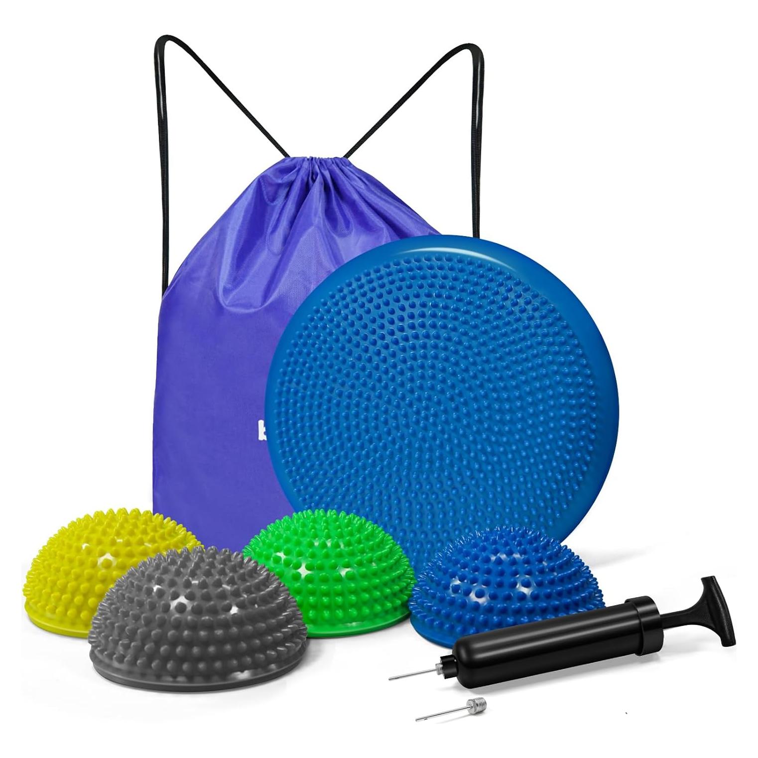 Juego de Cojines Inestables Biguphate - 4 Pods y Disco de Equilibrio