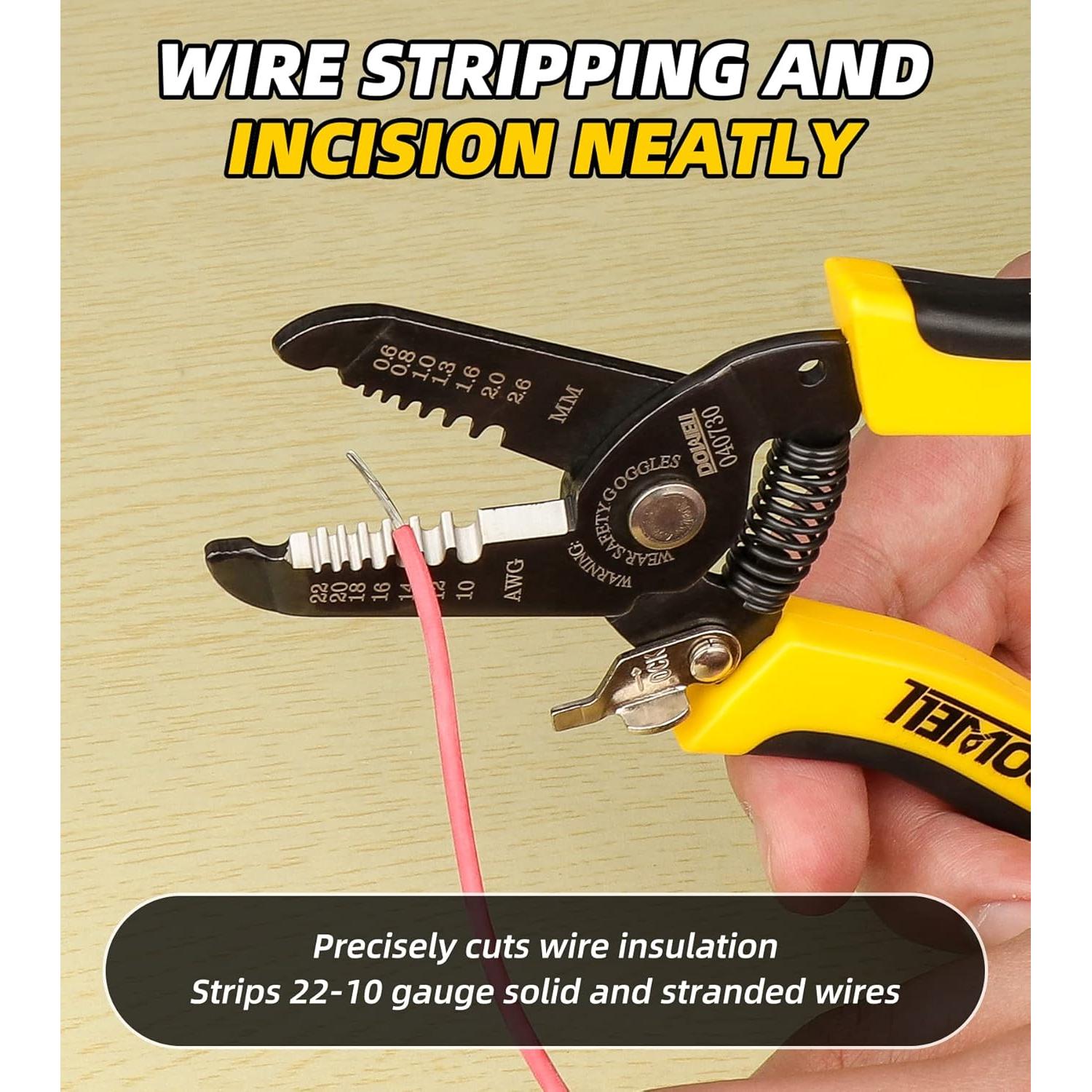 Pelacables DOWELL 10-22 AWG Multifuncional Ergonómico