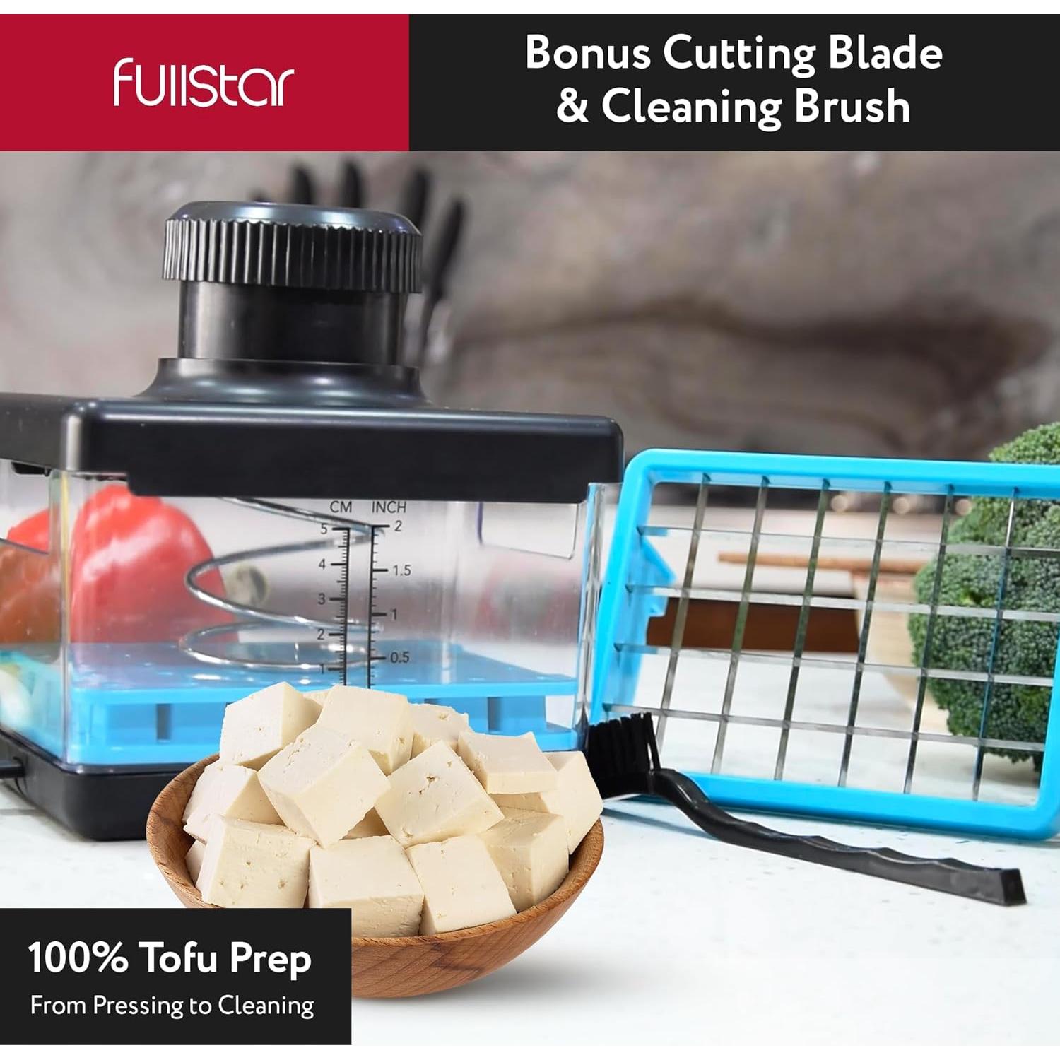 Prensa y Cortador de Tofu 2-en-1 Fullstar, Apto Lavavajillas