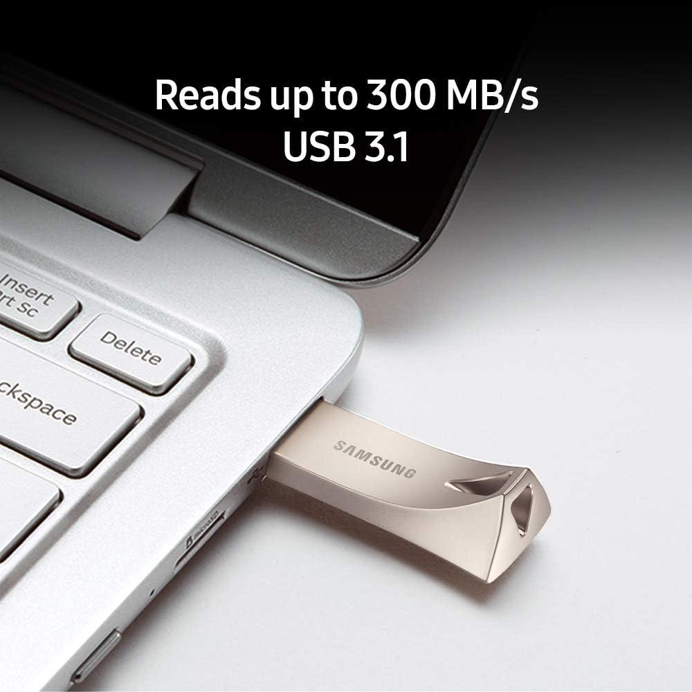 Samsung BAR Plus 64GB USB 3.1 Flash Drive 300MB/s Gris