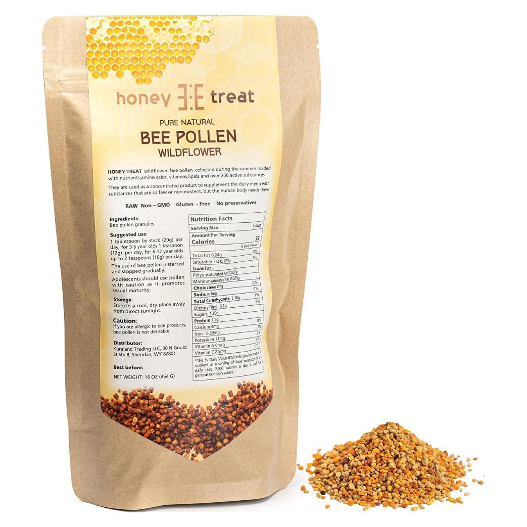 Gránulos de Polen de Abeja Honey Treat 454g Puro Natural