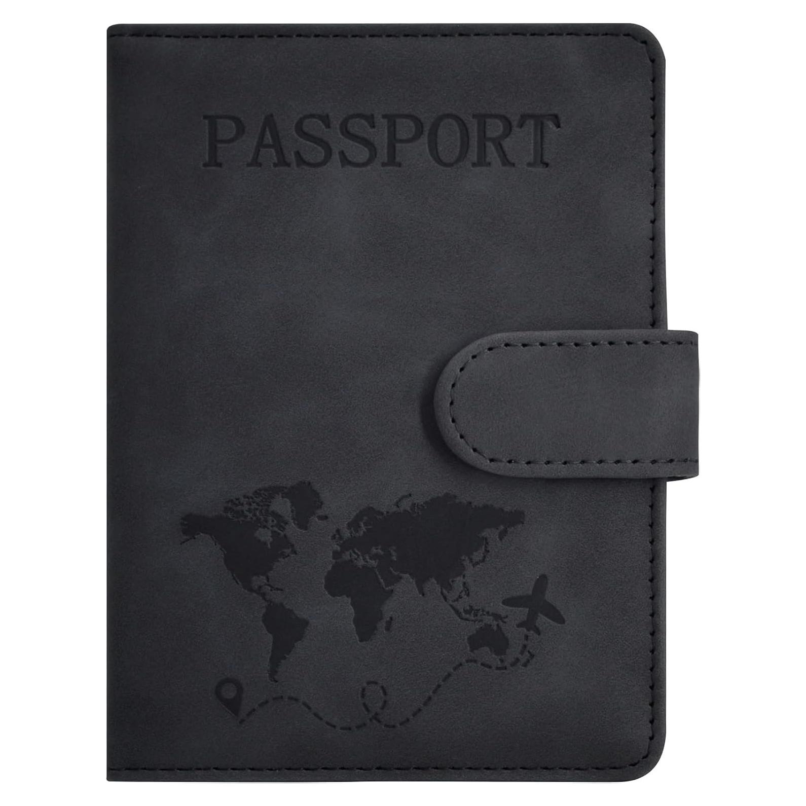 Portapasaportes KAOBAN Negro con Bloqueo RFID y Ranuras