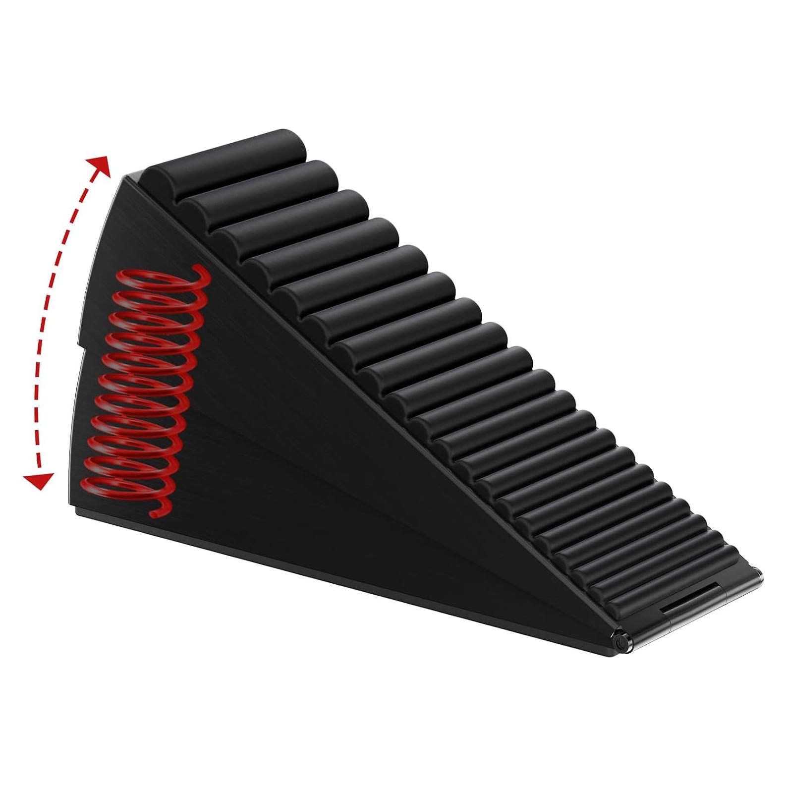 Tope de puerta ajustable Optish negro 75 mm alta resistencia