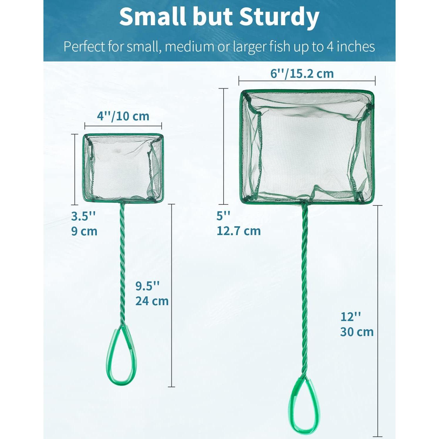 Red de Acuario Pawfly 10 cm Cuadrada con Mango de Metal