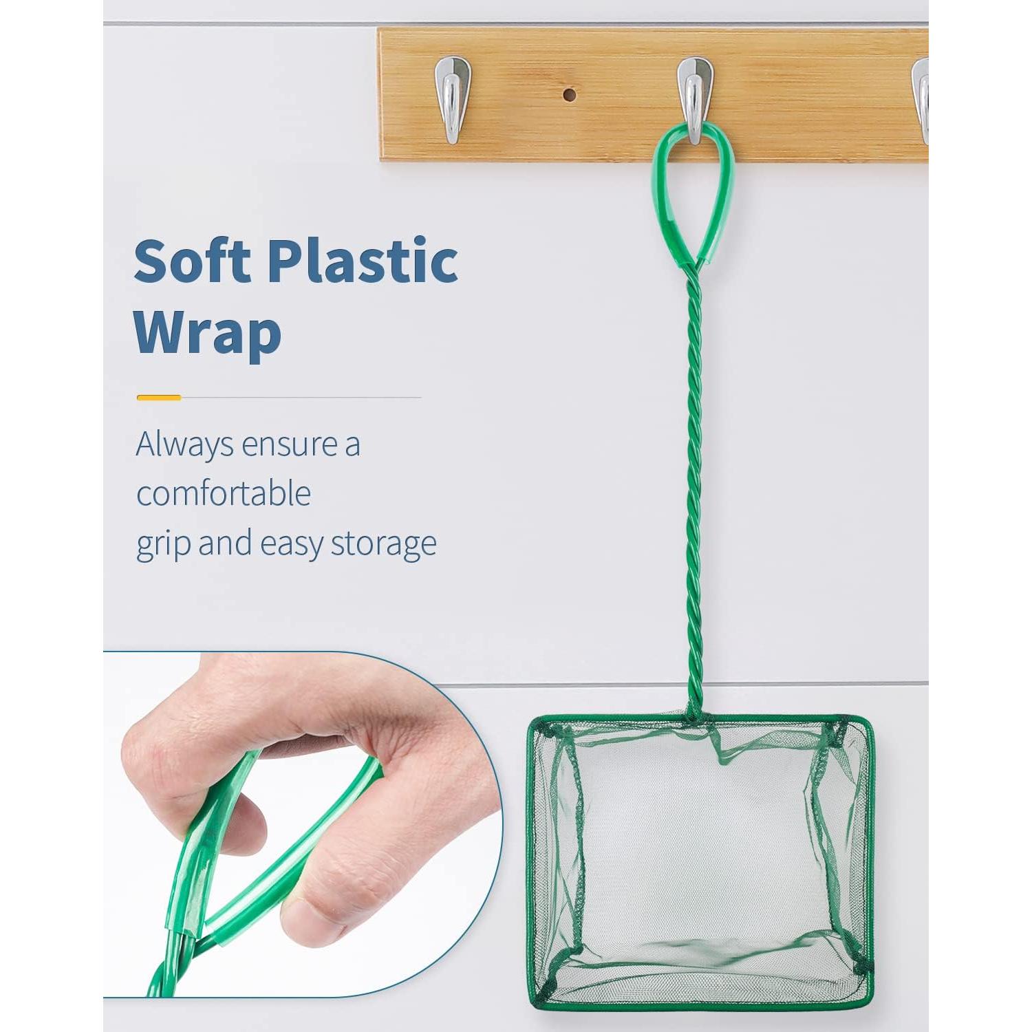 Red de Acuario Pawfly 10 cm Cuadrada con Mango de Metal