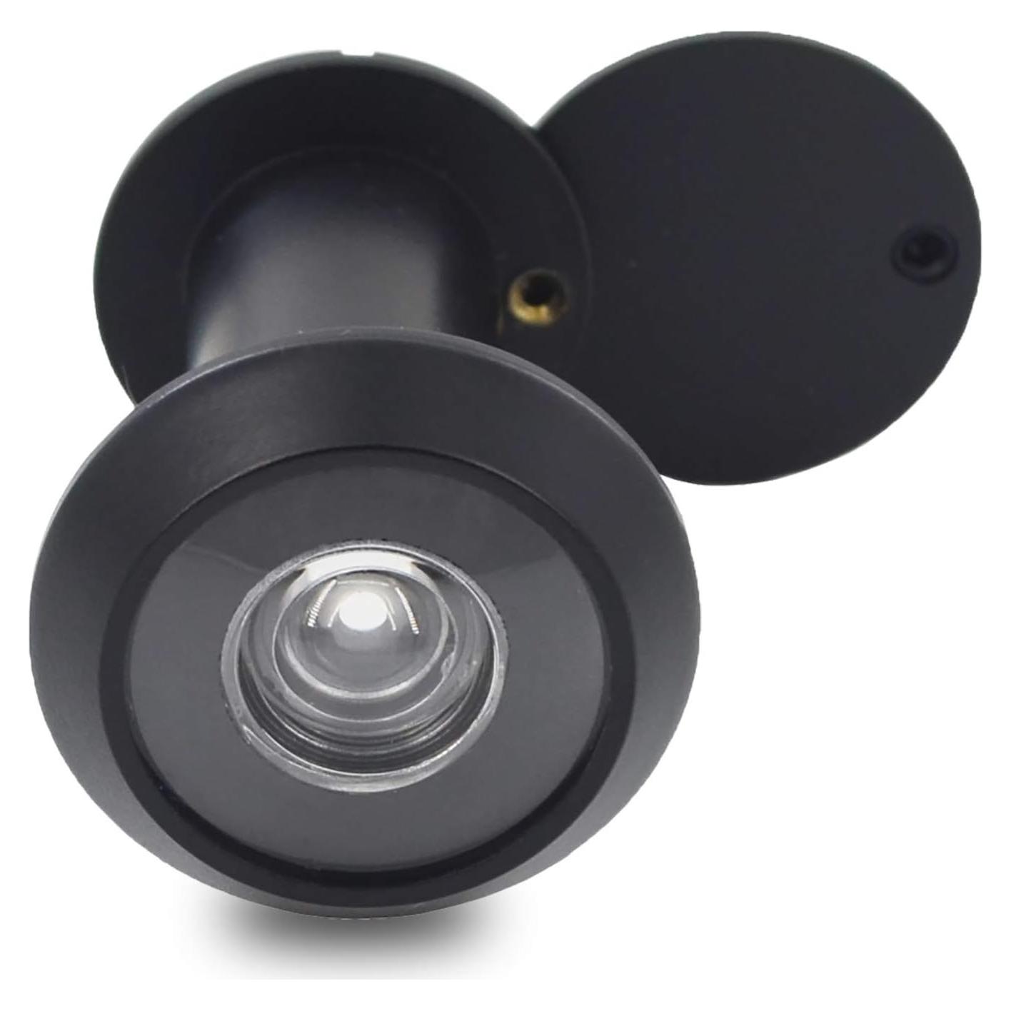 Mirilla de Puerta Junxave de Latón 220° con Privacidad Negra