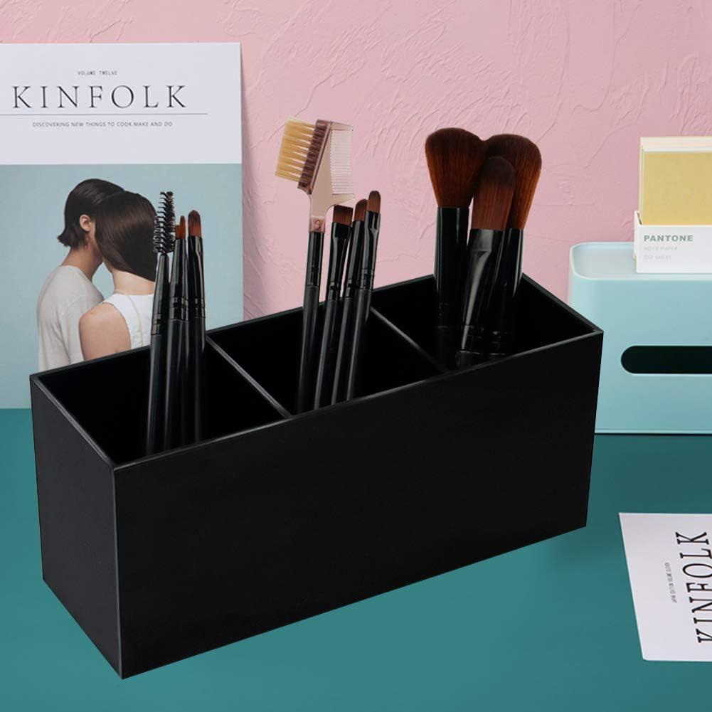 Organizador de Brochas de Maquillaje Weiai Negro 3 Compartimentos