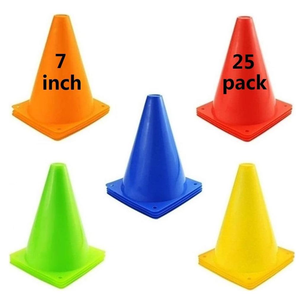 Conos de Fútbol YOQXHY 18 cm 25 Piezas con Bolsa de Transporte