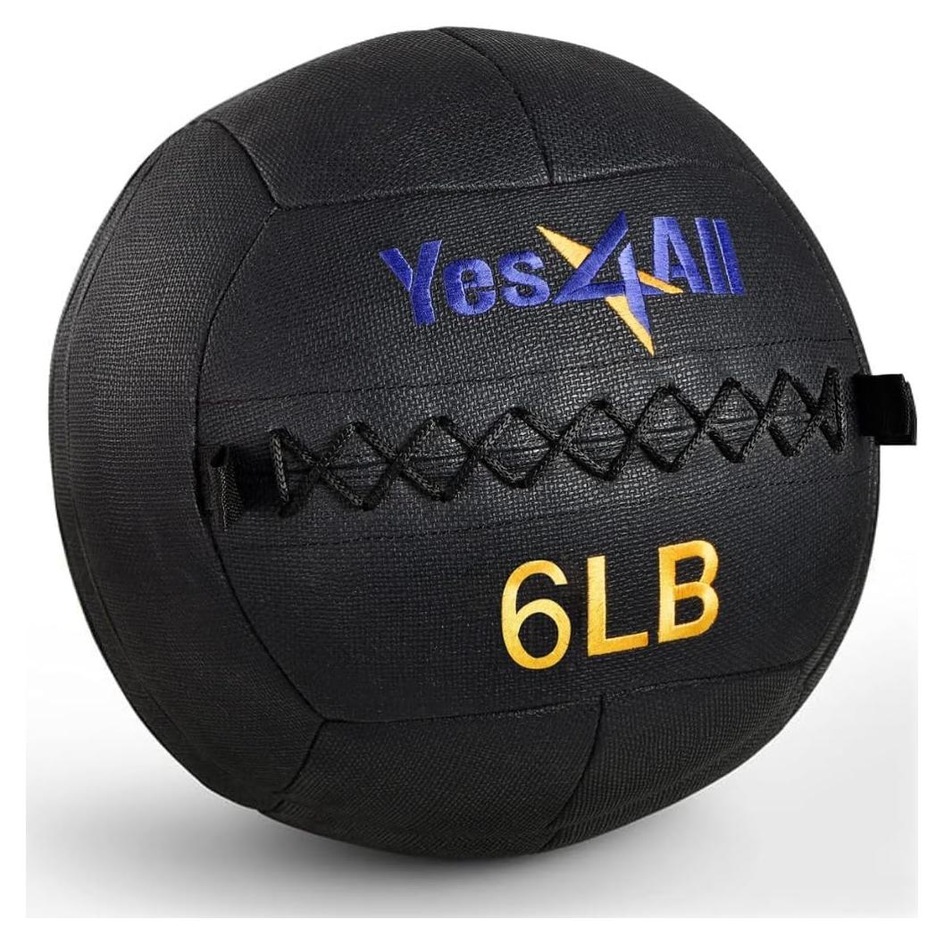 Pelota de Pared Yes4All de Cuero Suave 2.72 KG para Ejercicio