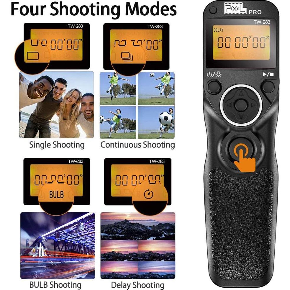 Cable de liberación de obturador remoto inalámbrico PIXEL TW-283DC0 para Nikon