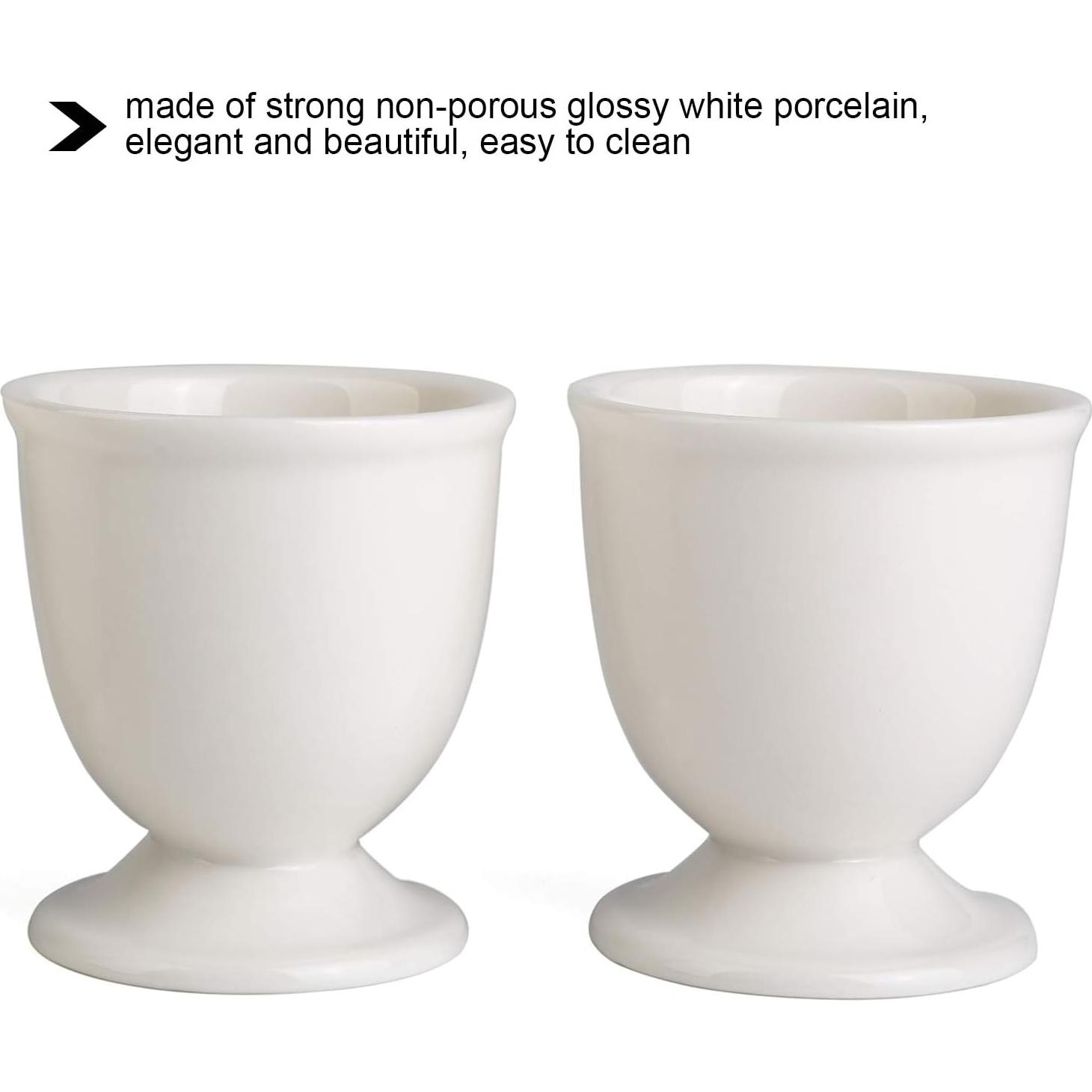 Juego de Cortador de Huevos Forkmannie con 4 Tazas y Cucharas