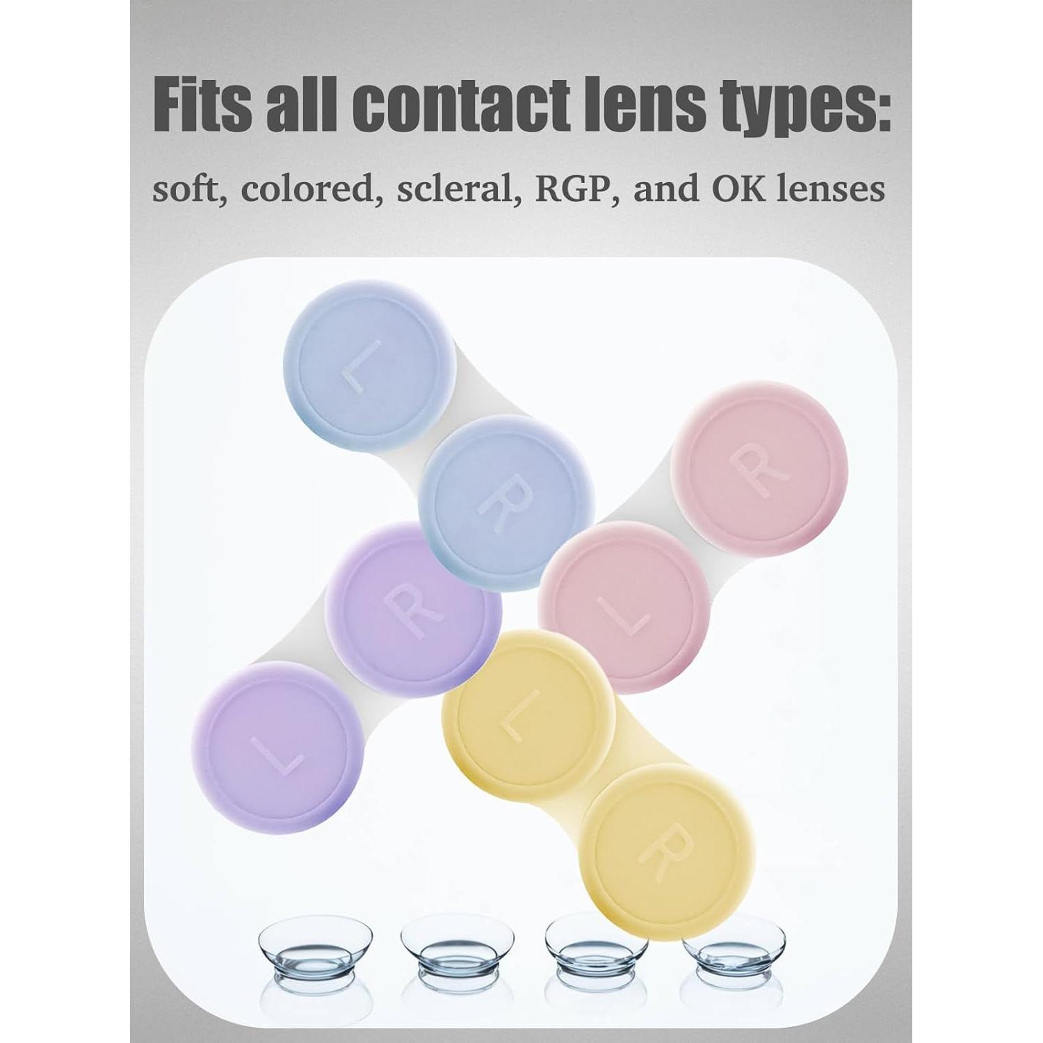 Kit de 4 Estuches para Lentes de Contacto Vastsoon Azul