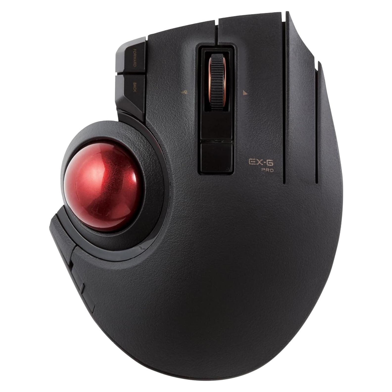 Mouse Trackball Inalámbrico ELECOM EX-G Pro, Ergonomico, 8 Botones