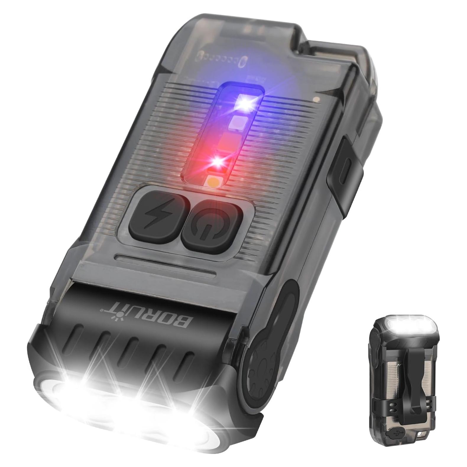 Linterna EDC BORUIT V15 Recargable USB C IP67 10 Modos