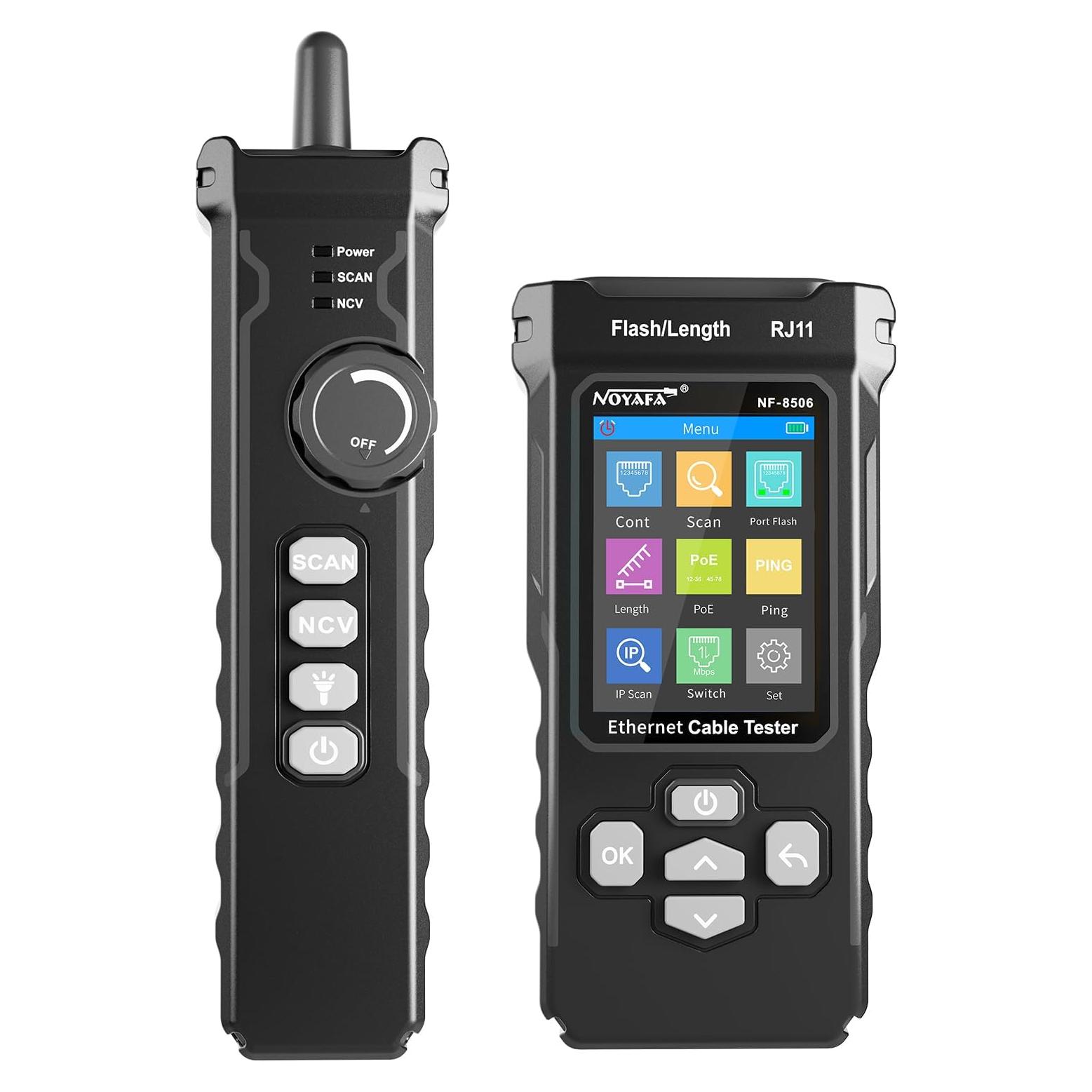 Probador de Cable de Red NOYAFA NF-8506 con Escaneo IP y TDR