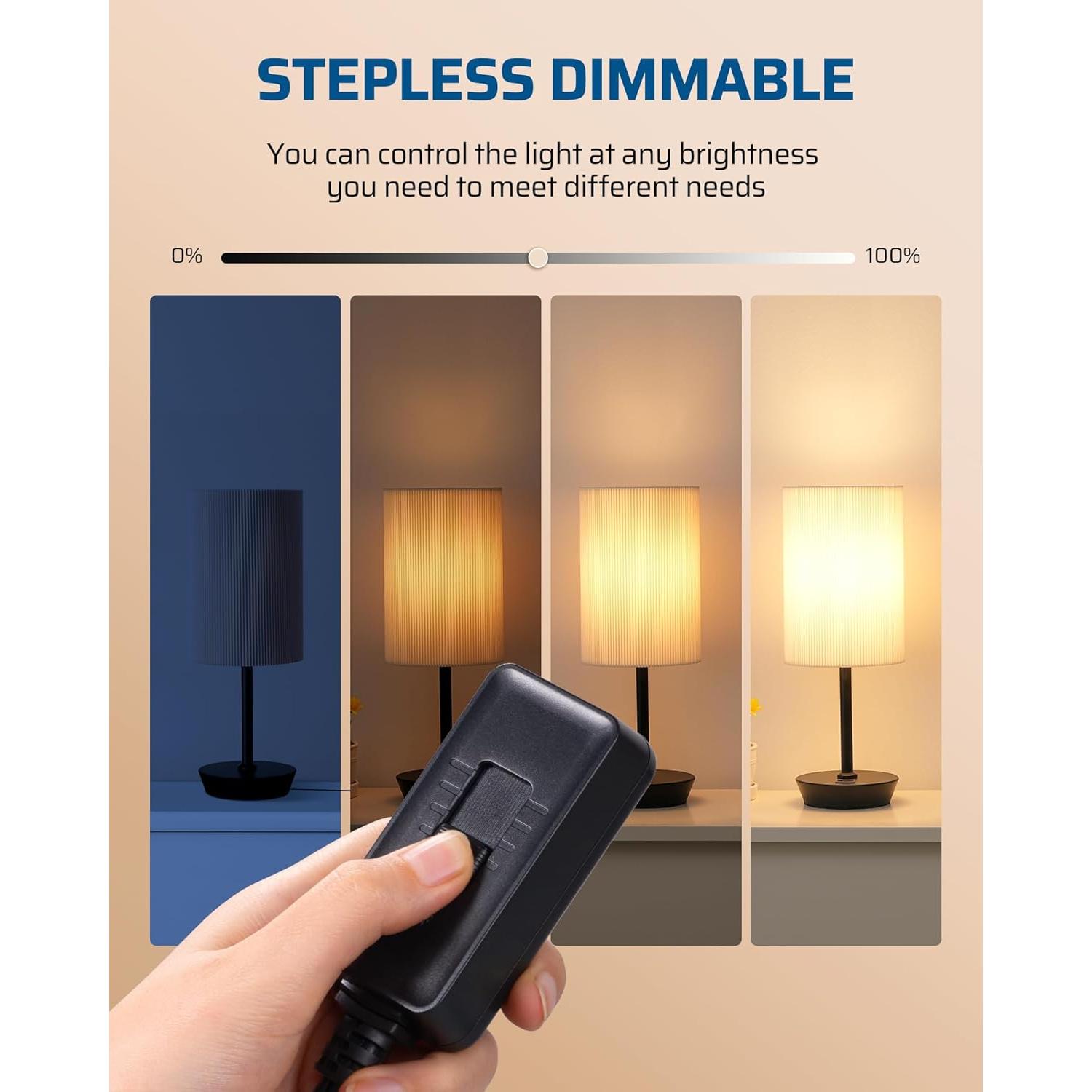 Regulador de Lámpara DEWENWILS 300W Enchufable Negro