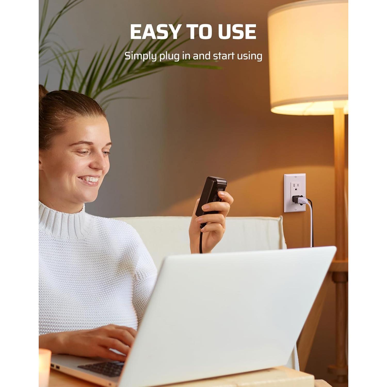 Regulador de Lámpara DEWENWILS 300W Enchufable Negro