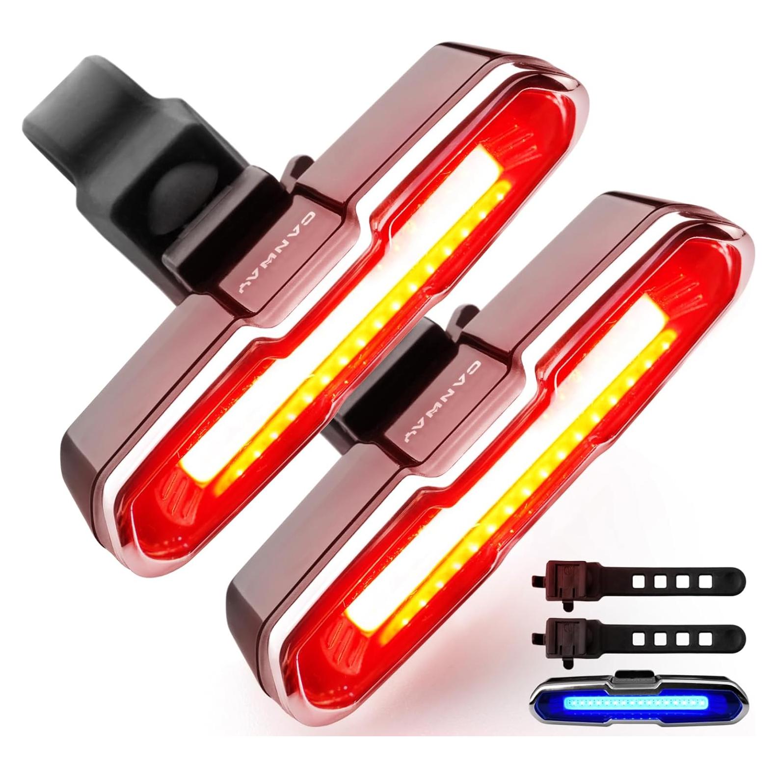 Luz Trasera de Bicicleta CANWAY 168 Lúmenes Recargable USB