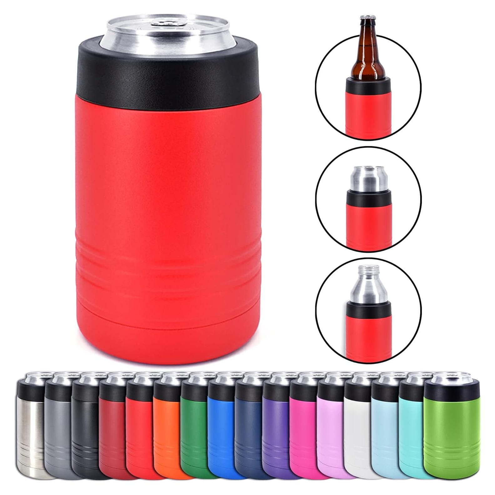 Enfriador de Latas Clear Water 12 oz Acero Inoxidable Rojo