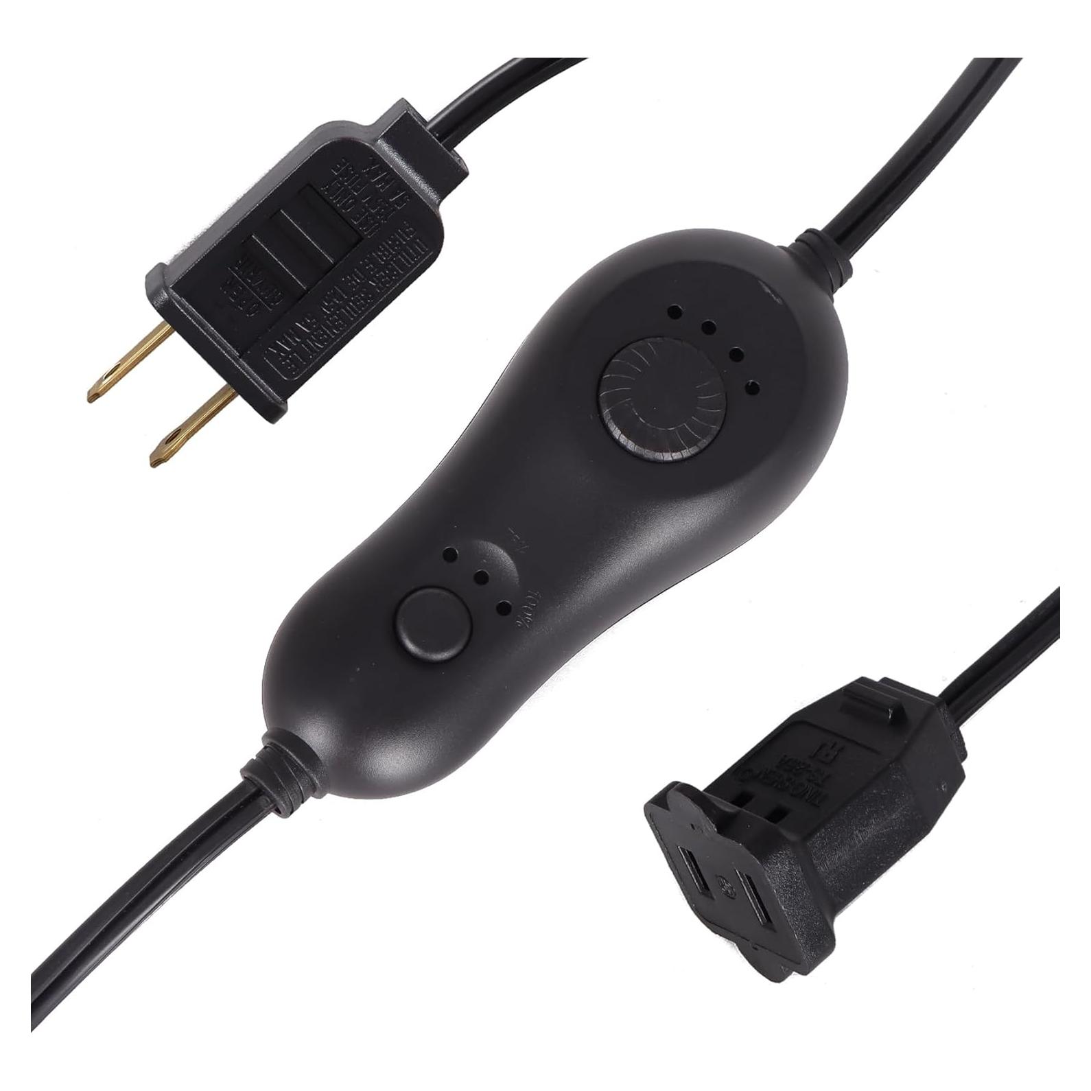 Atenuador Enchufable Leymays 150W Negro con Temporizador