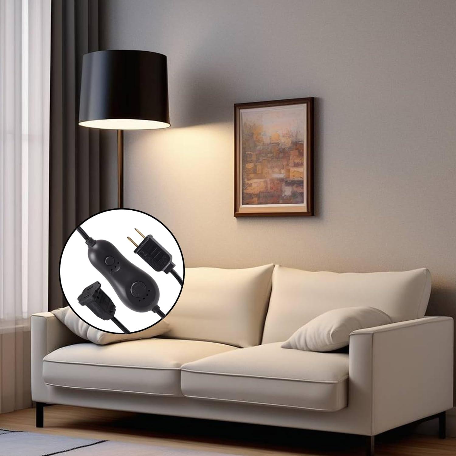 Atenuador Enchufable Leymays 150W Negro con Temporizador