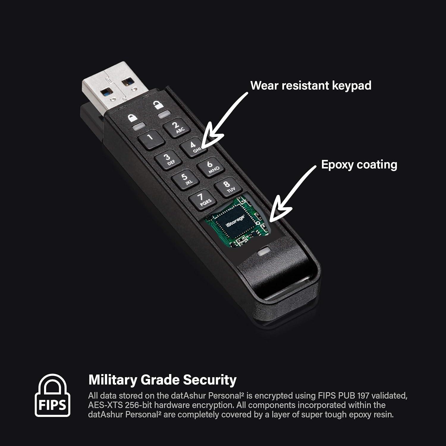 Unidad Flash Segura iStorage datAshur Personal2 32GB Cifrada