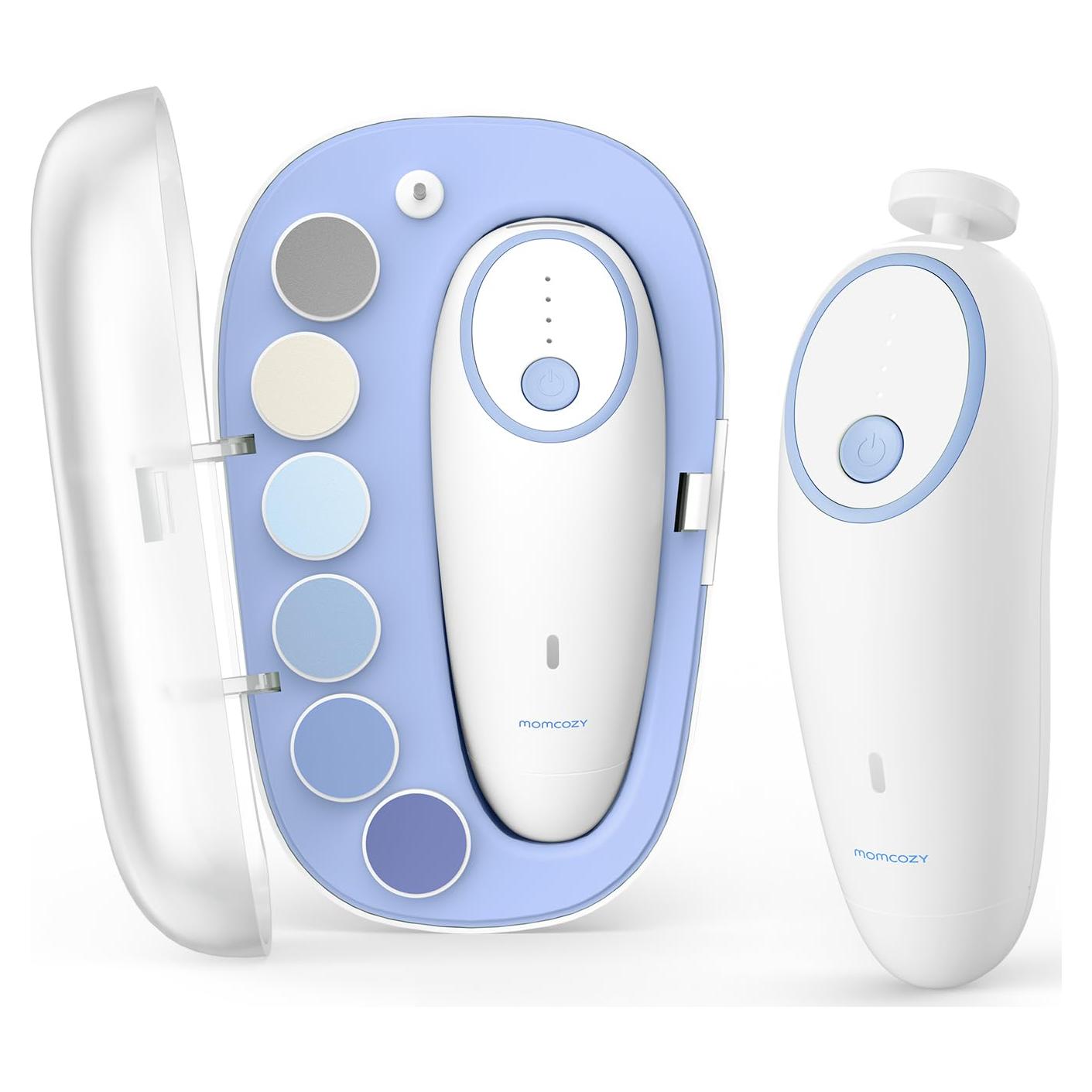 Lima de Uñas Eléctrica Momcozy para Bebés - Recargable, Azul