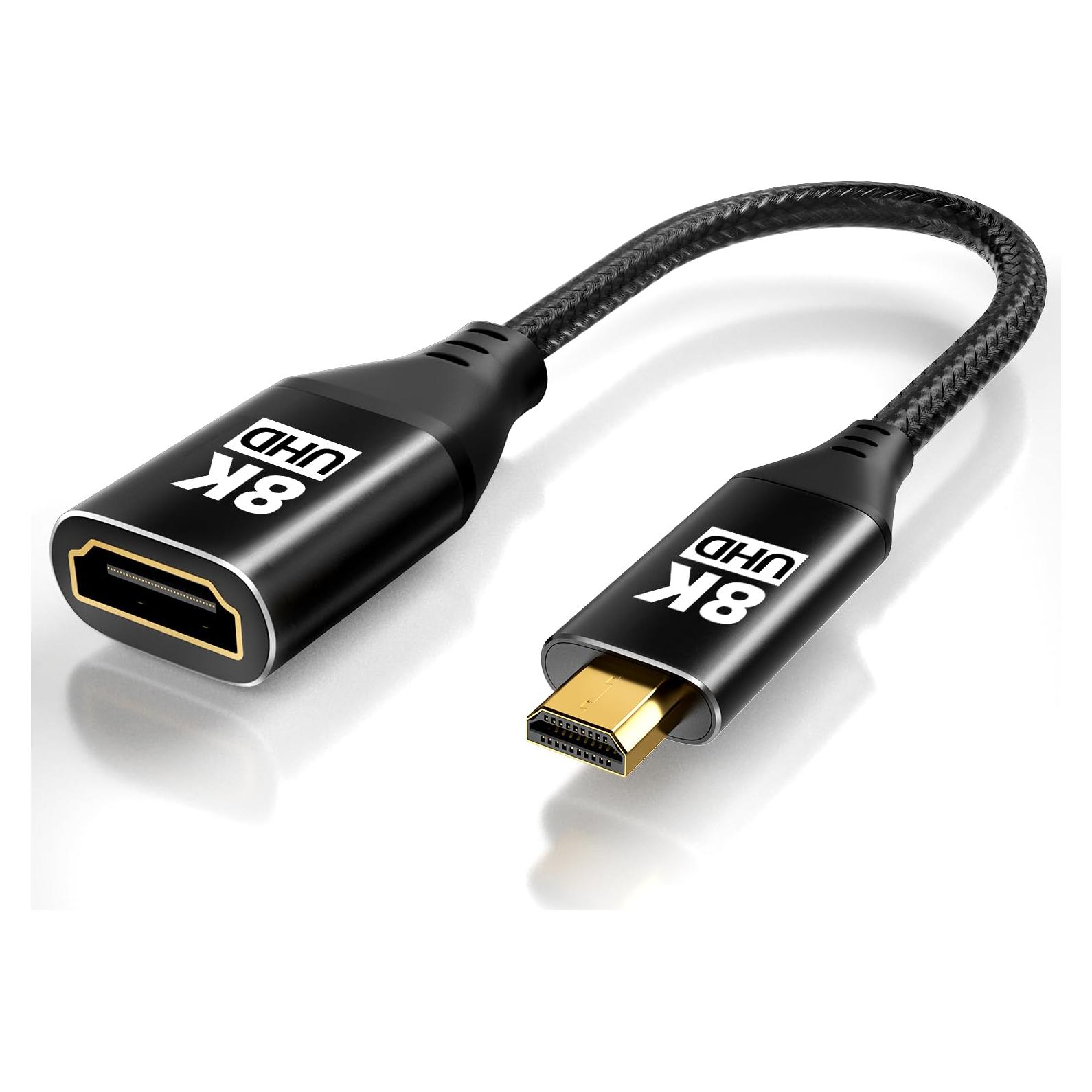Adaptador Micro HDMI a HDMI KOMGILK 8K 60Hz 48Gbps