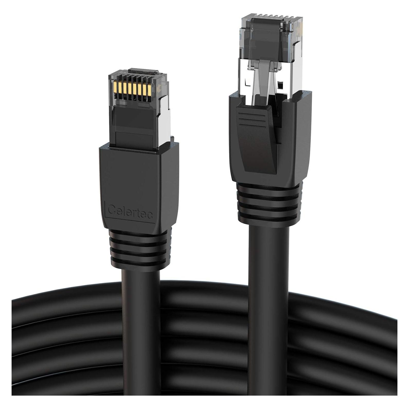 Cable Ethernet Cat8 Celertec 0.5m Alta Velocidad 40Gbps