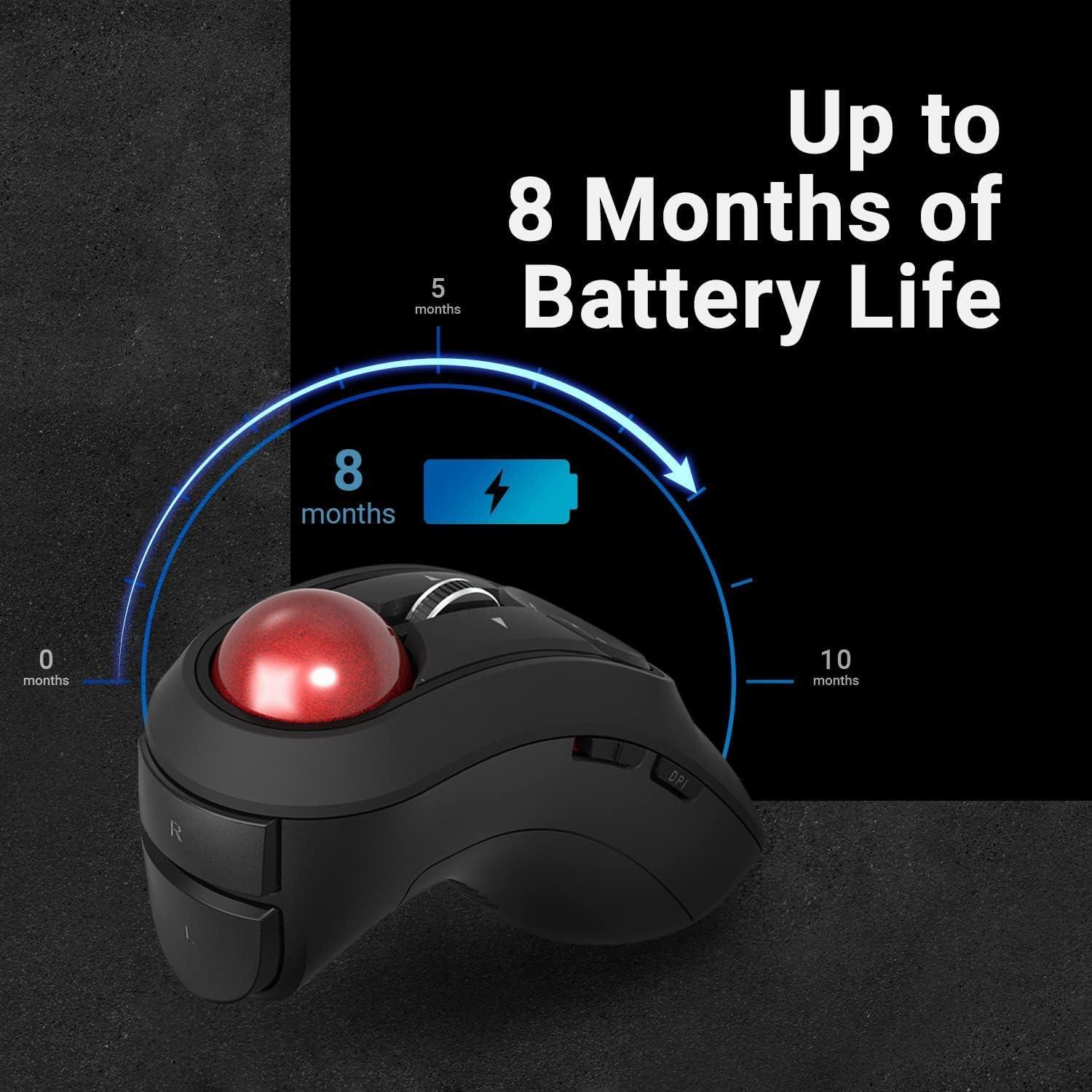 Ratón Trackball ELECOM Relacon Inalámbrico 2.4GHz Ergonómico