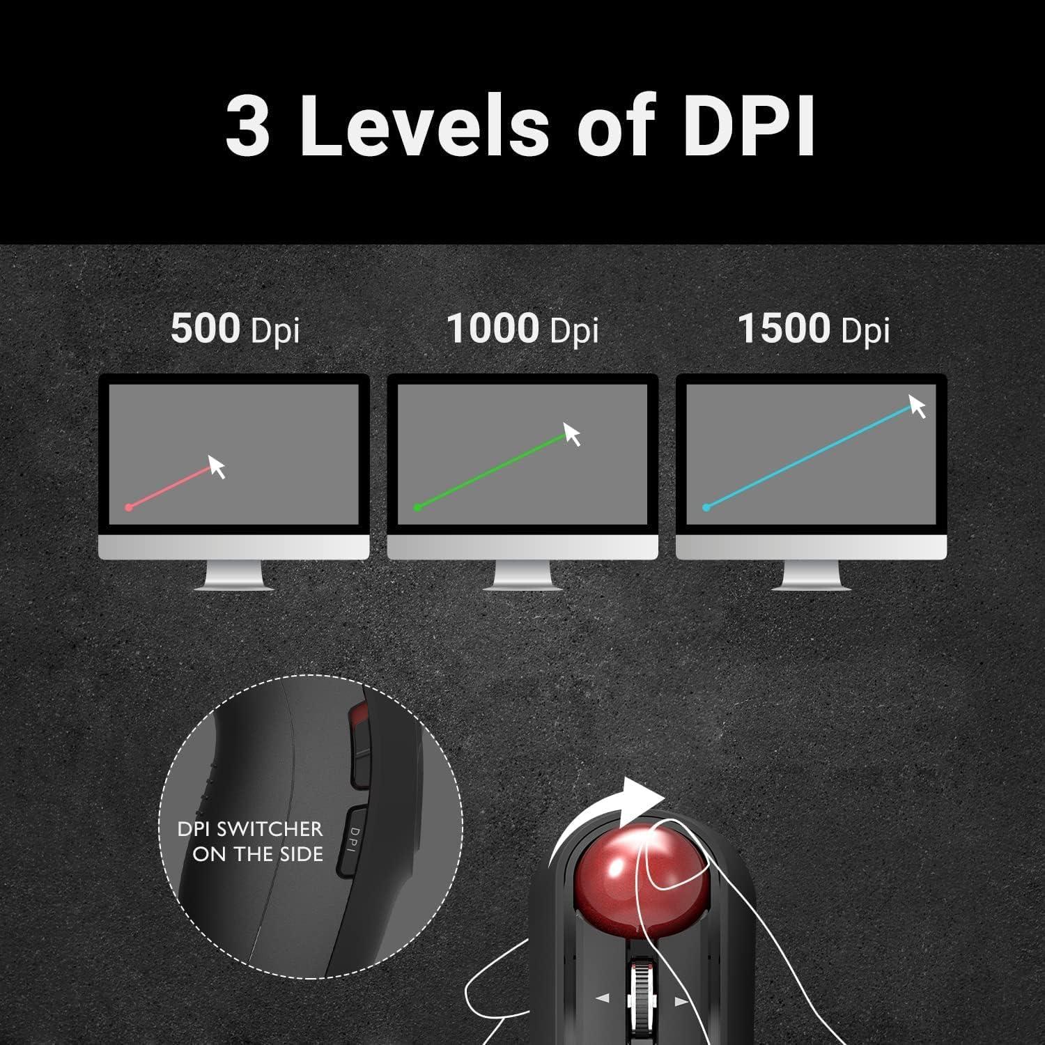 Ratón Trackball ELECOM Relacon Inalámbrico 2.4GHz Ergonómico