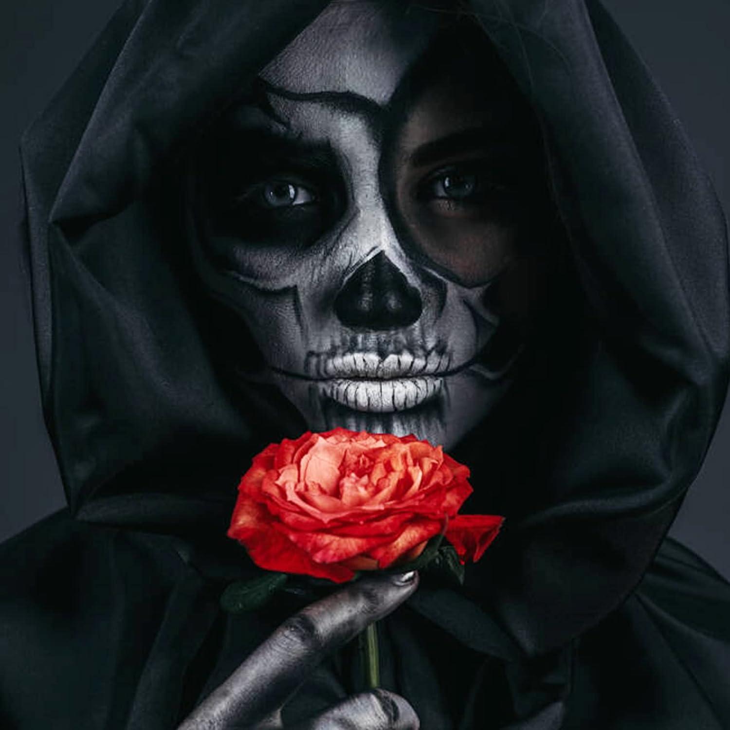 Pintura Facial Corporal Negra MEICOLY 30g Impermeable Halloween