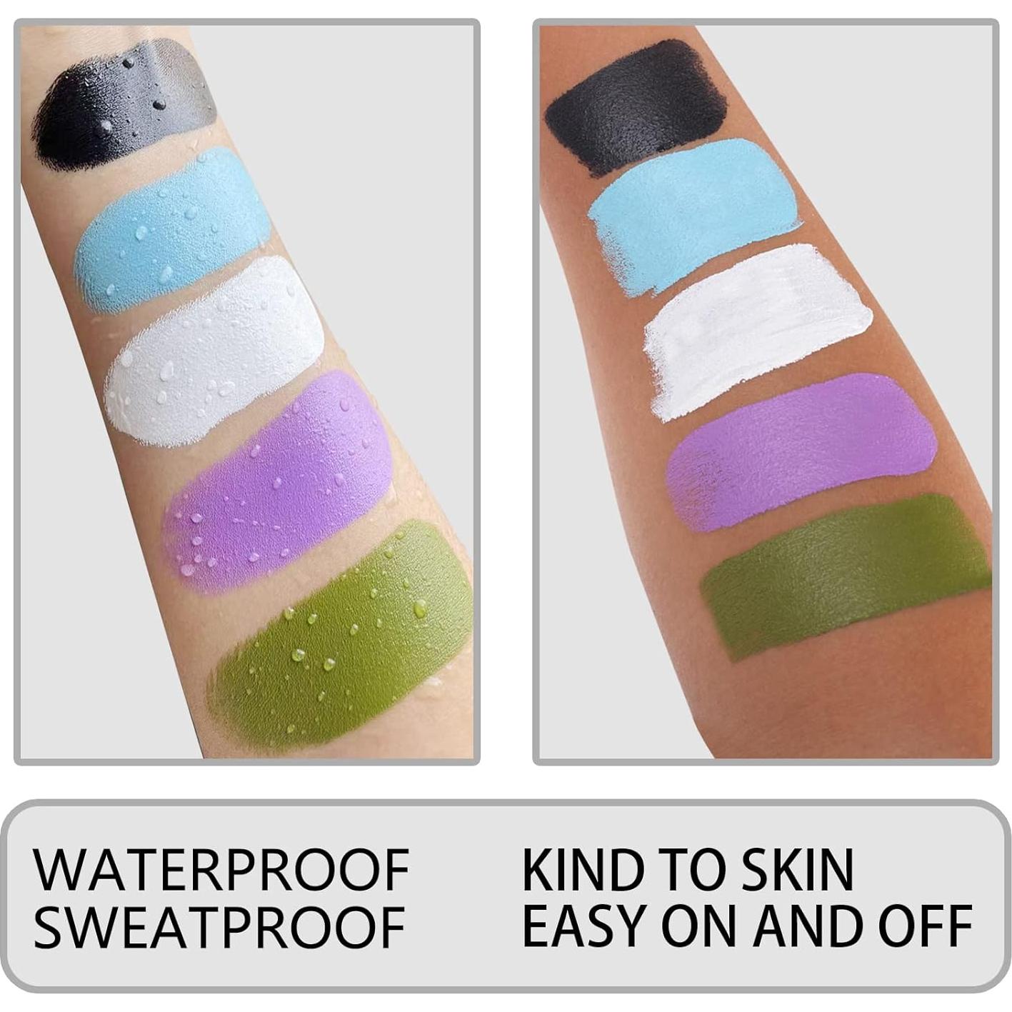 Pintura Facial Corporal Negra MEICOLY 30g Impermeable Halloween