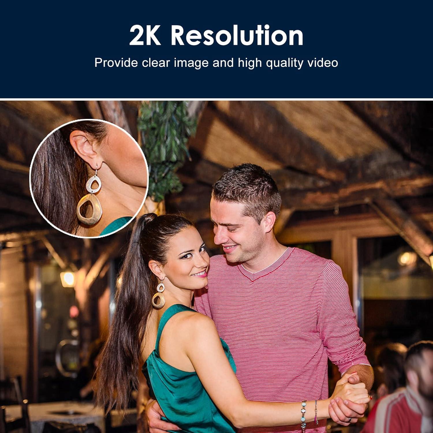 Cámara Web Angetube 863Plus 2K con Luz de Anillo y Control Remoto