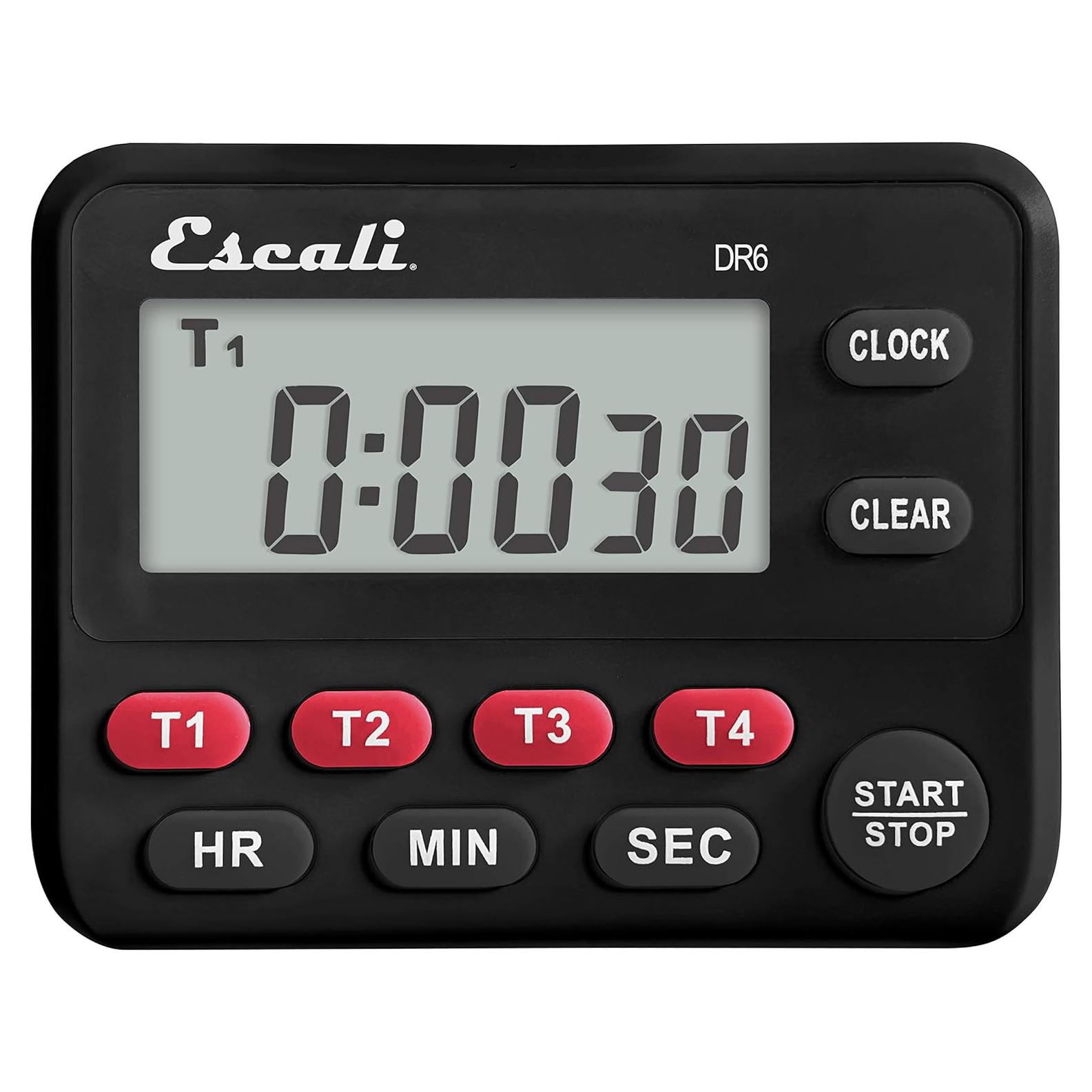 Temporizador Digital de Cocina Escali DR6 4 Eventos con Alarma