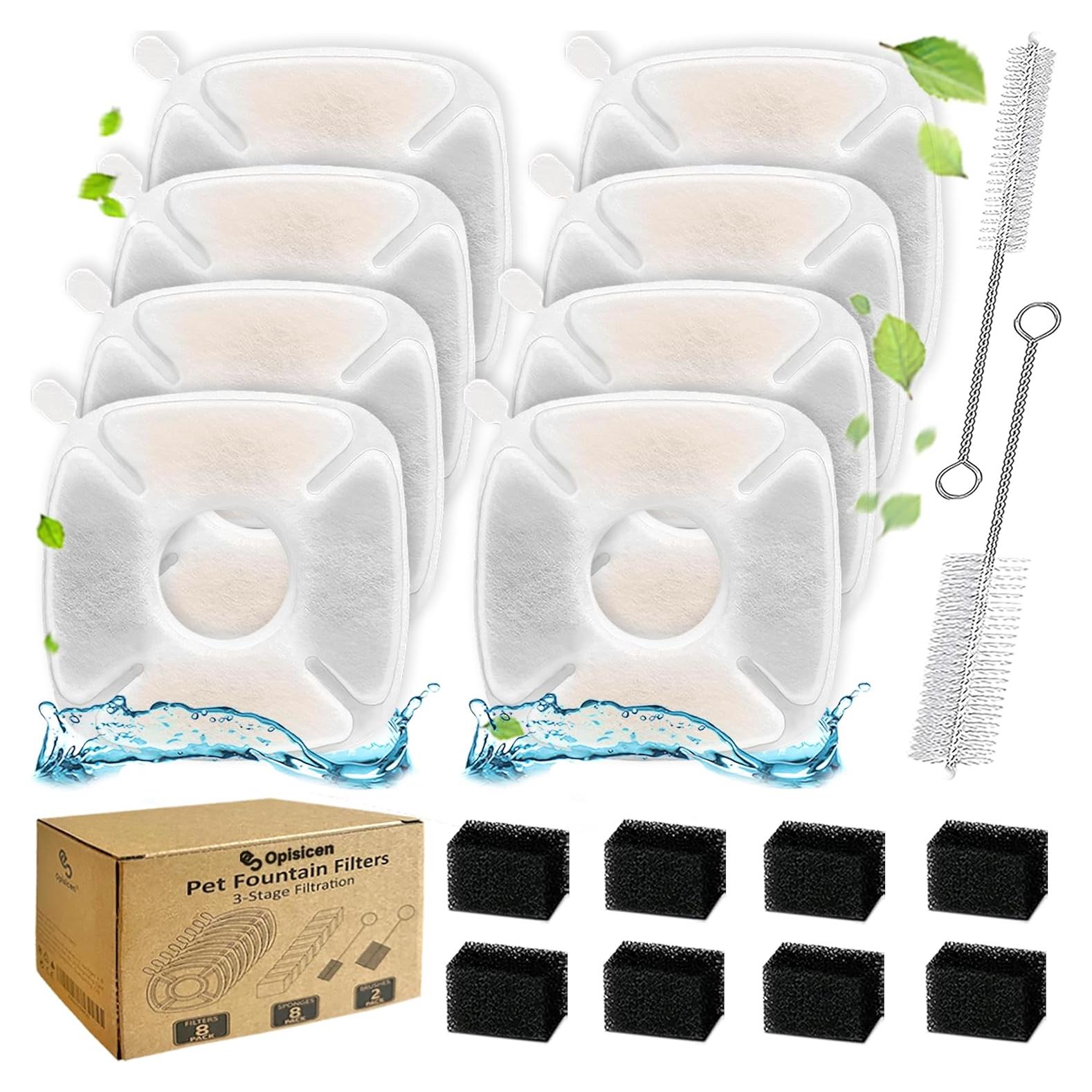 18 Filtros de Reemplazo OPISICEN para Fuente de Gatos 2.8L 4L