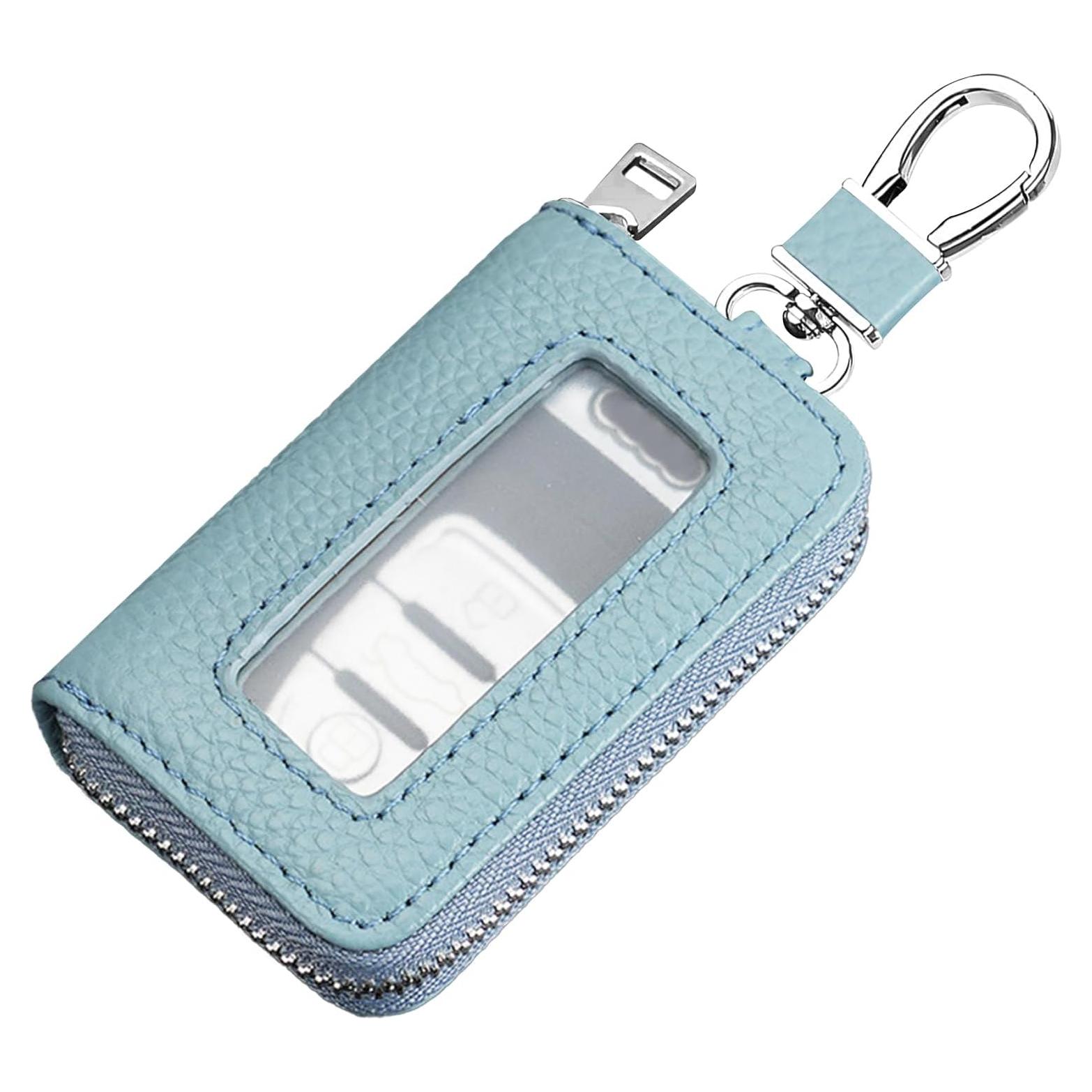 Funda para Llaves de Coche vvag de Cuero Premium Azul Cielo