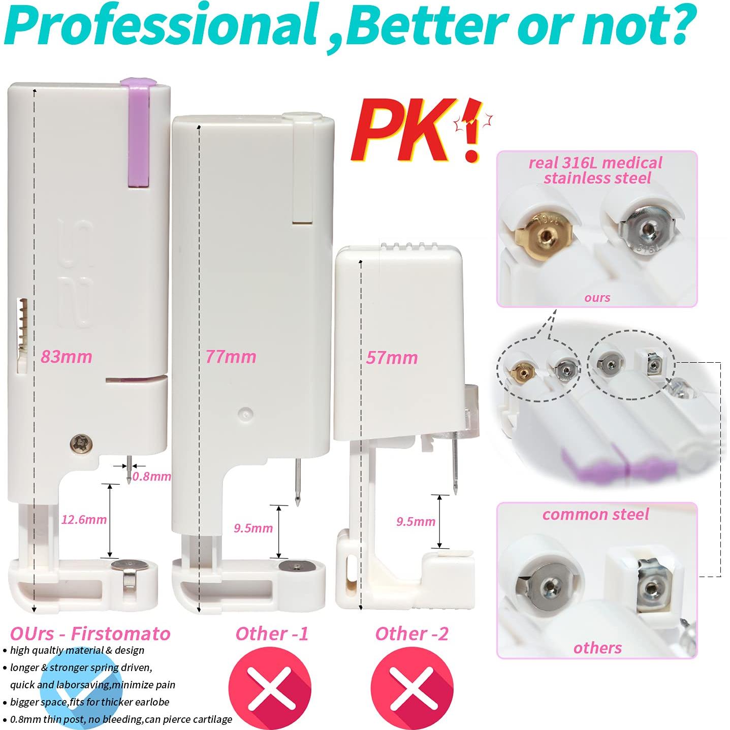 Kit de Perforación de Orejas Firstomato 2 Piezas Oro 24K