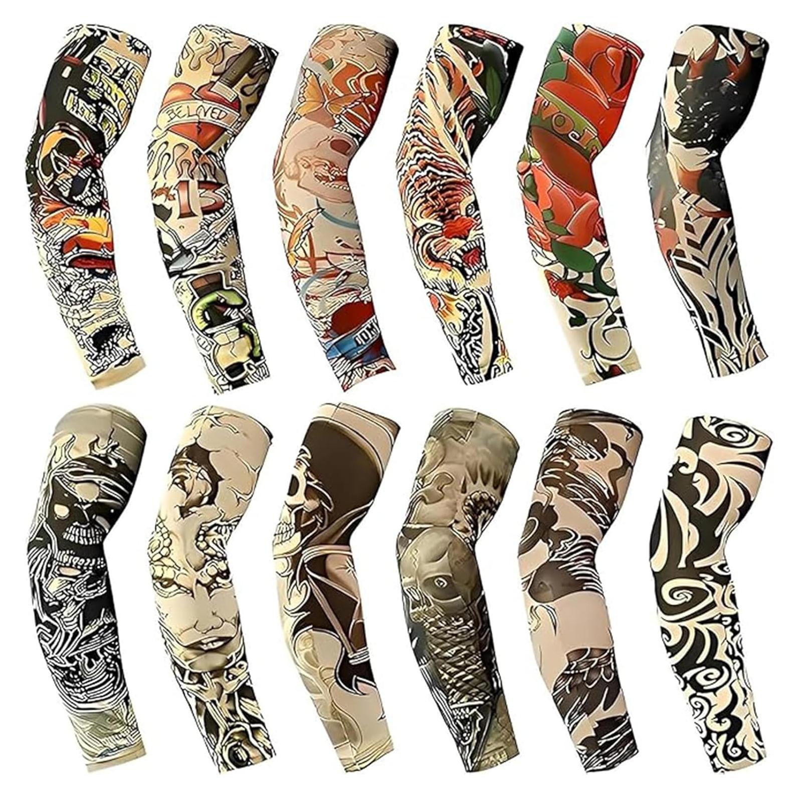 Mangas de Tatuaje YARIEW 12pc Unisex Protección Solar