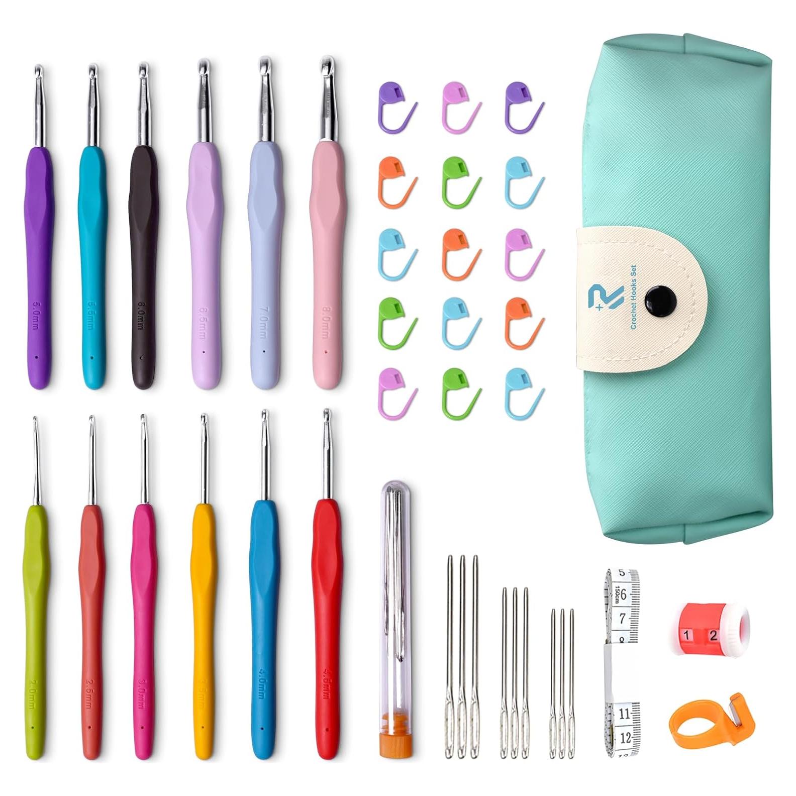 Conjunto de Ganchillos Ergonómicos RealPlus 44 Piezas para Artritis