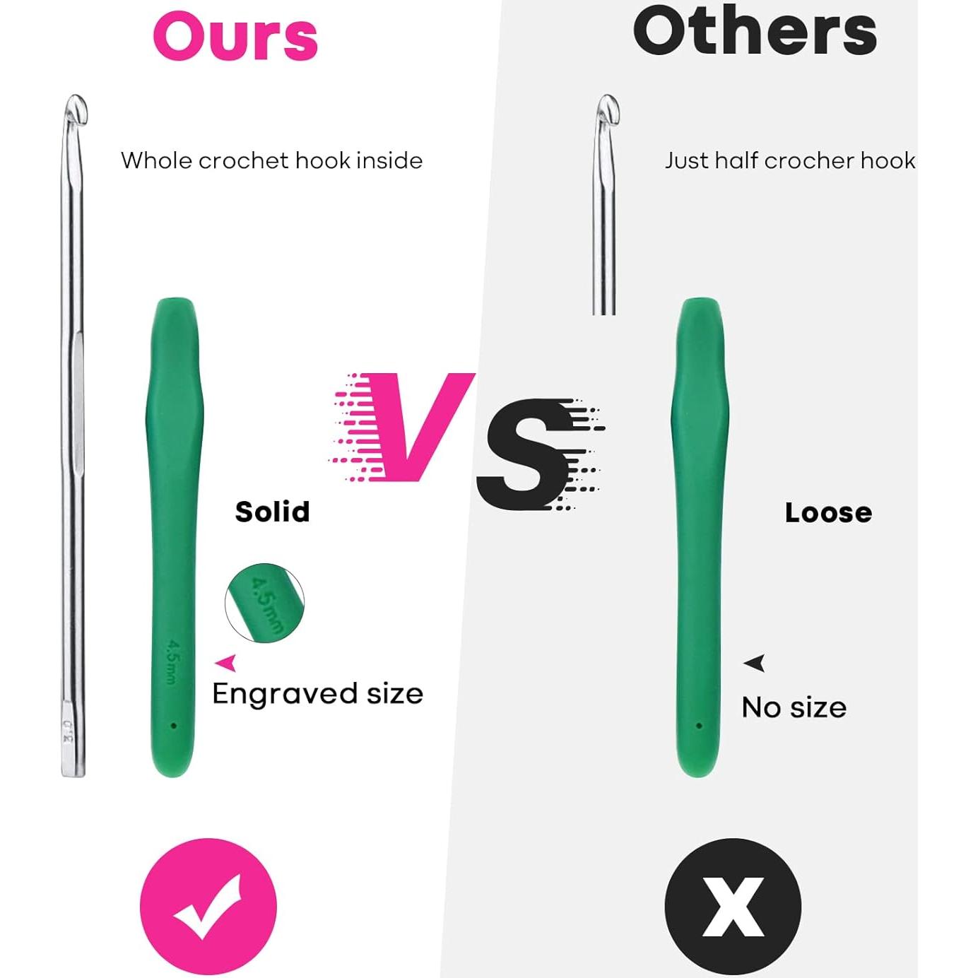 Conjunto de Ganchillos Ergonómicos RealPlus 44 Piezas para Artritis