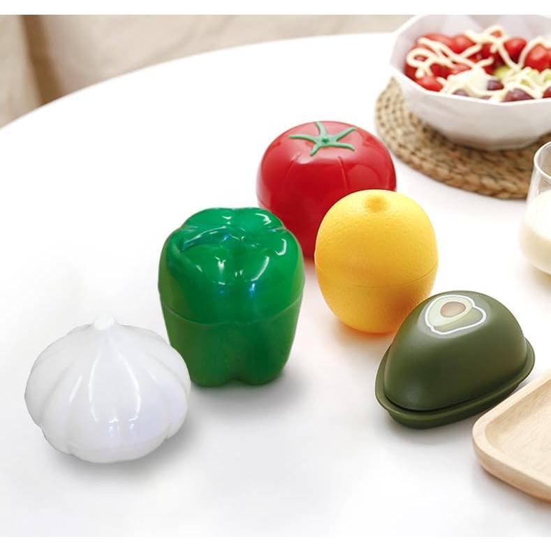 Contenedores de Almacenamiento PIVNASY 2 Piezas Limón y Pimiento Verde