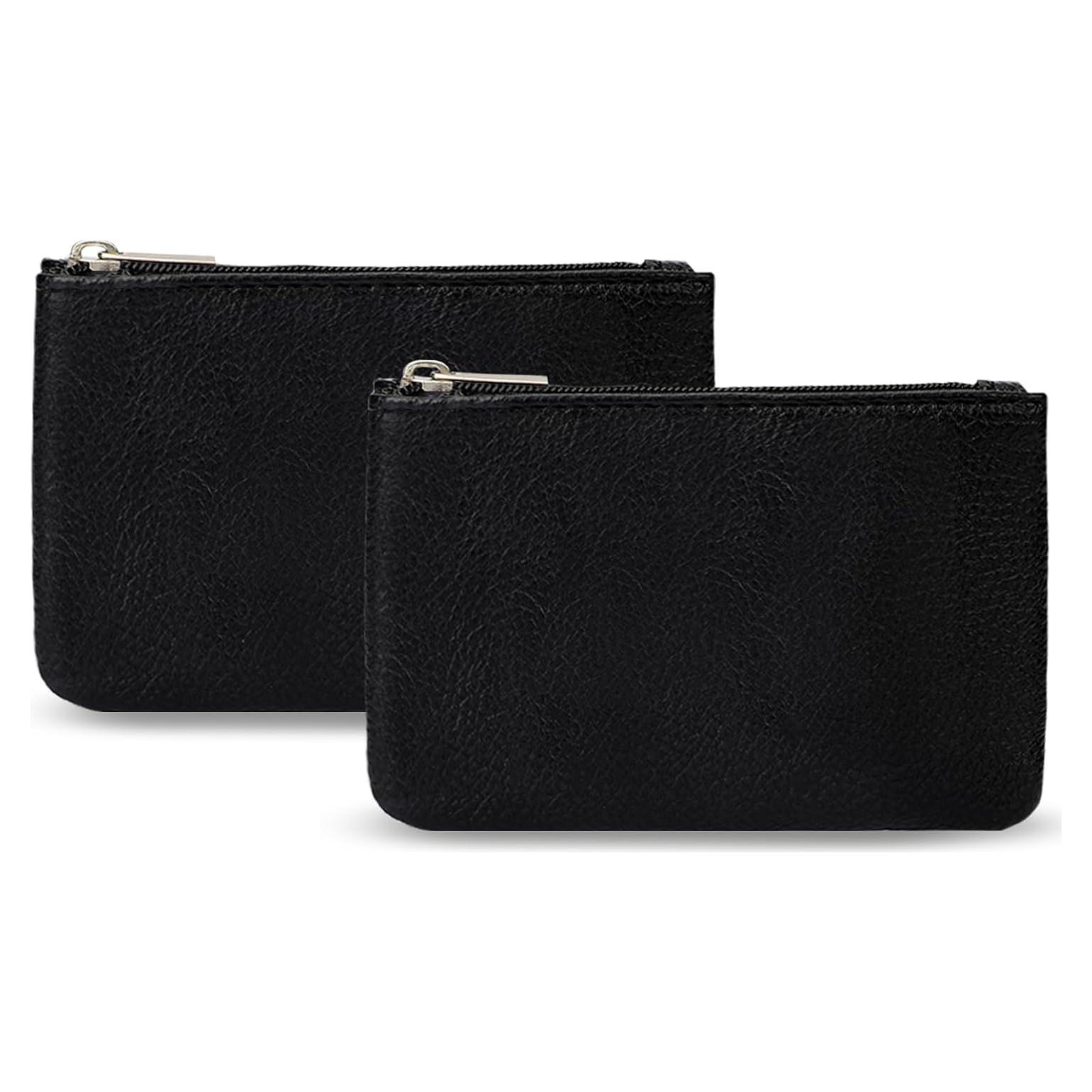 Paquete de 2 Monederos Mini KALIONE de PU Negro